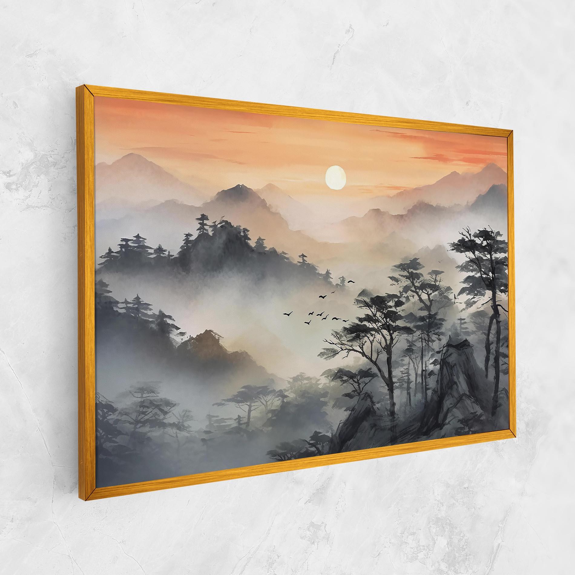Leinwandbild Sunset Fog mockup 1