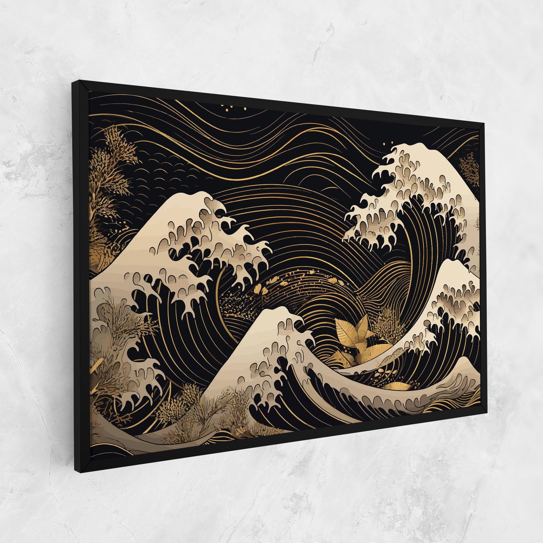 Leinwandbild Asiatic Gold Wave mockup 1