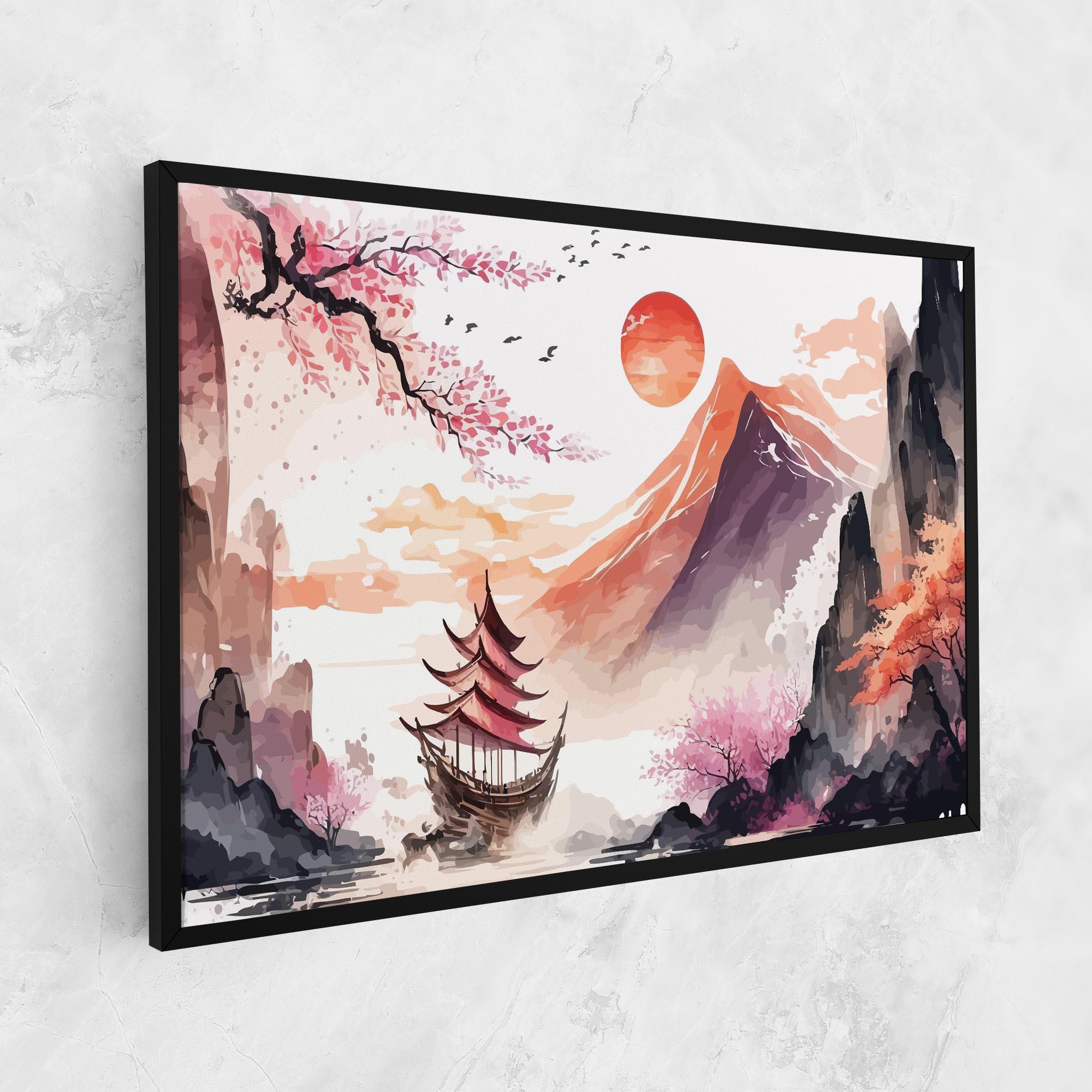 Leinwandbild Asiatic Purple Mountain mockup 1