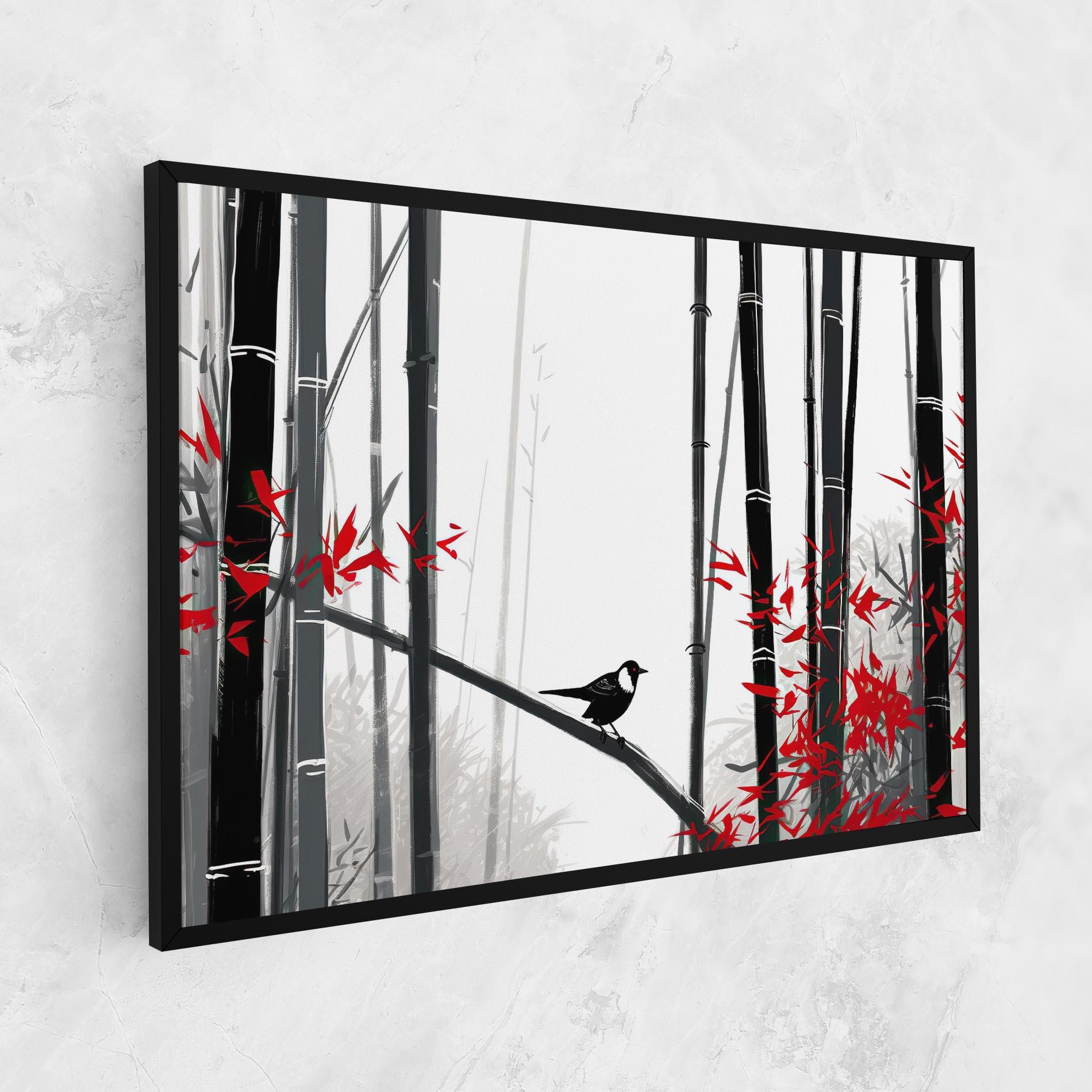 Leinwandbild Chinese Red Leafs mockup 1