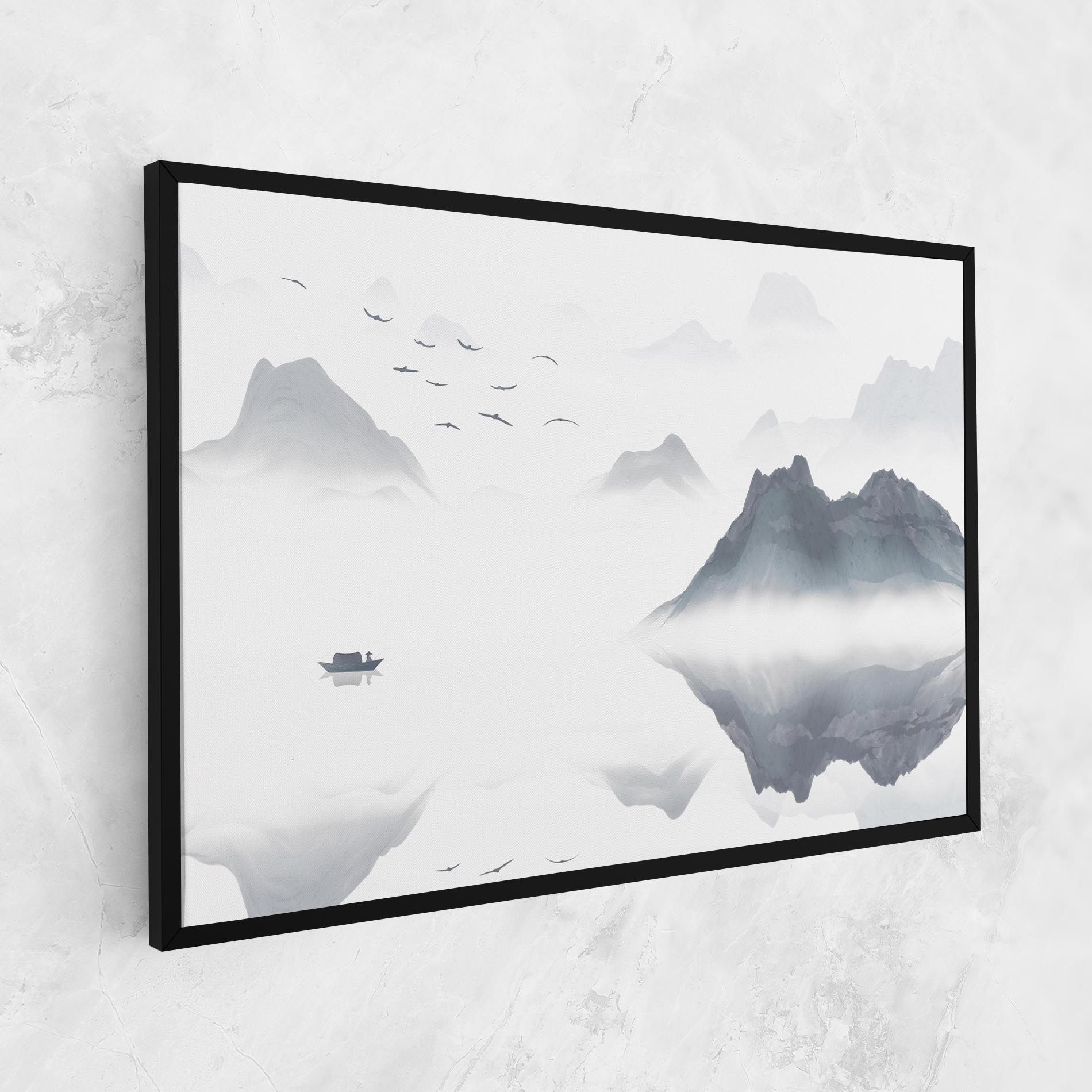 Chinese Style Mountains mockup 1