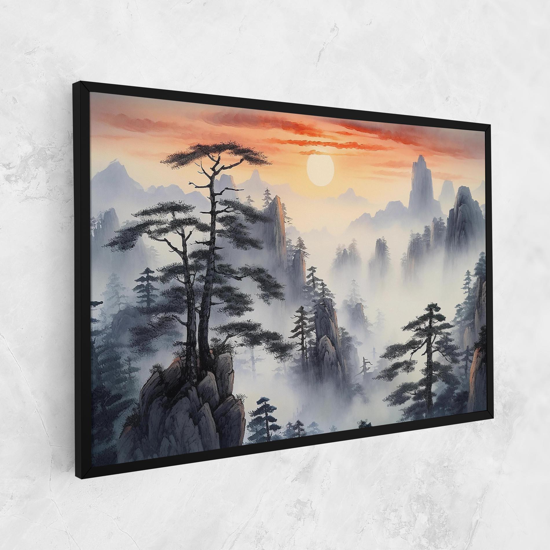 Leinwandbild Fog Trees mockup 1