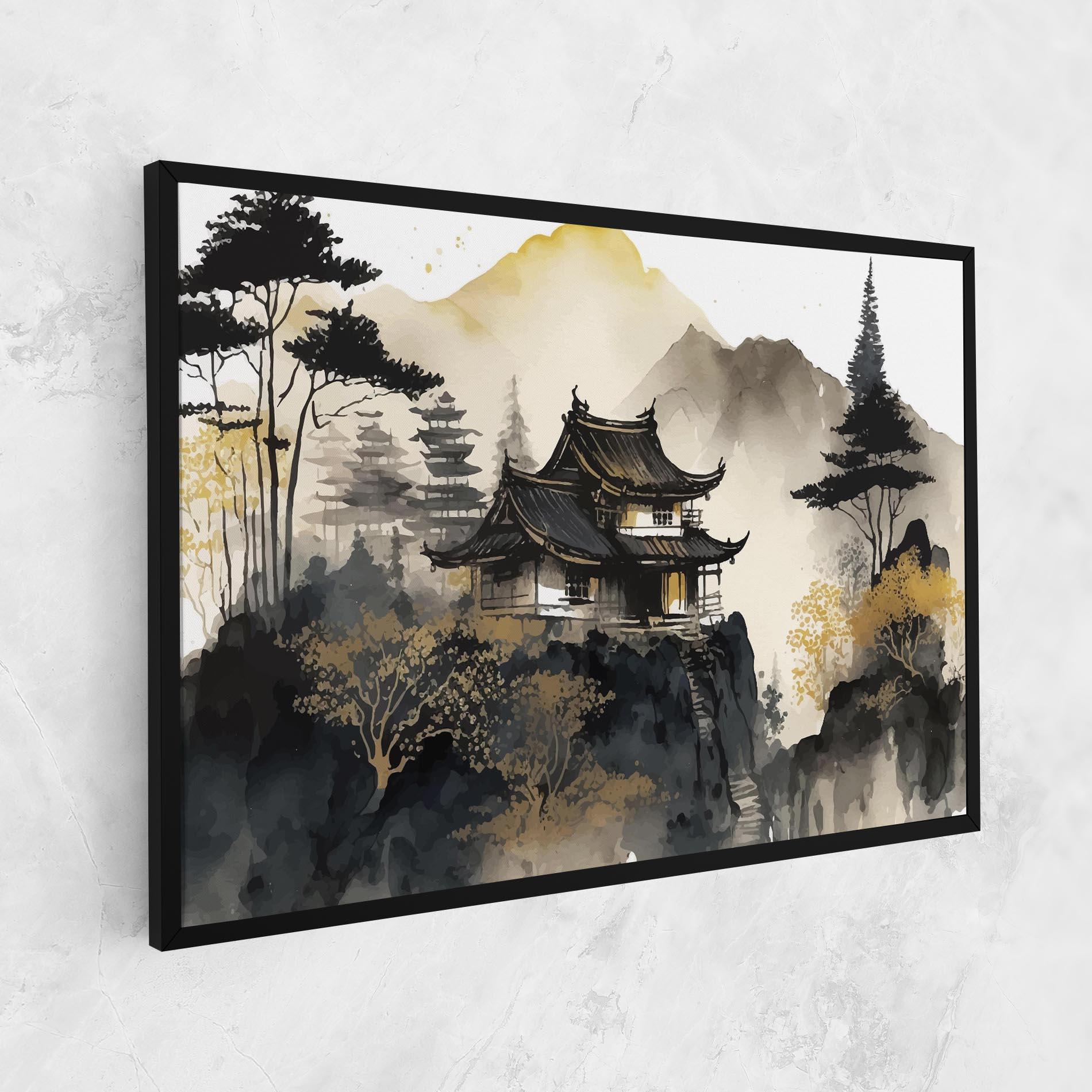Leinwandbild Japanese Temple mockup 1