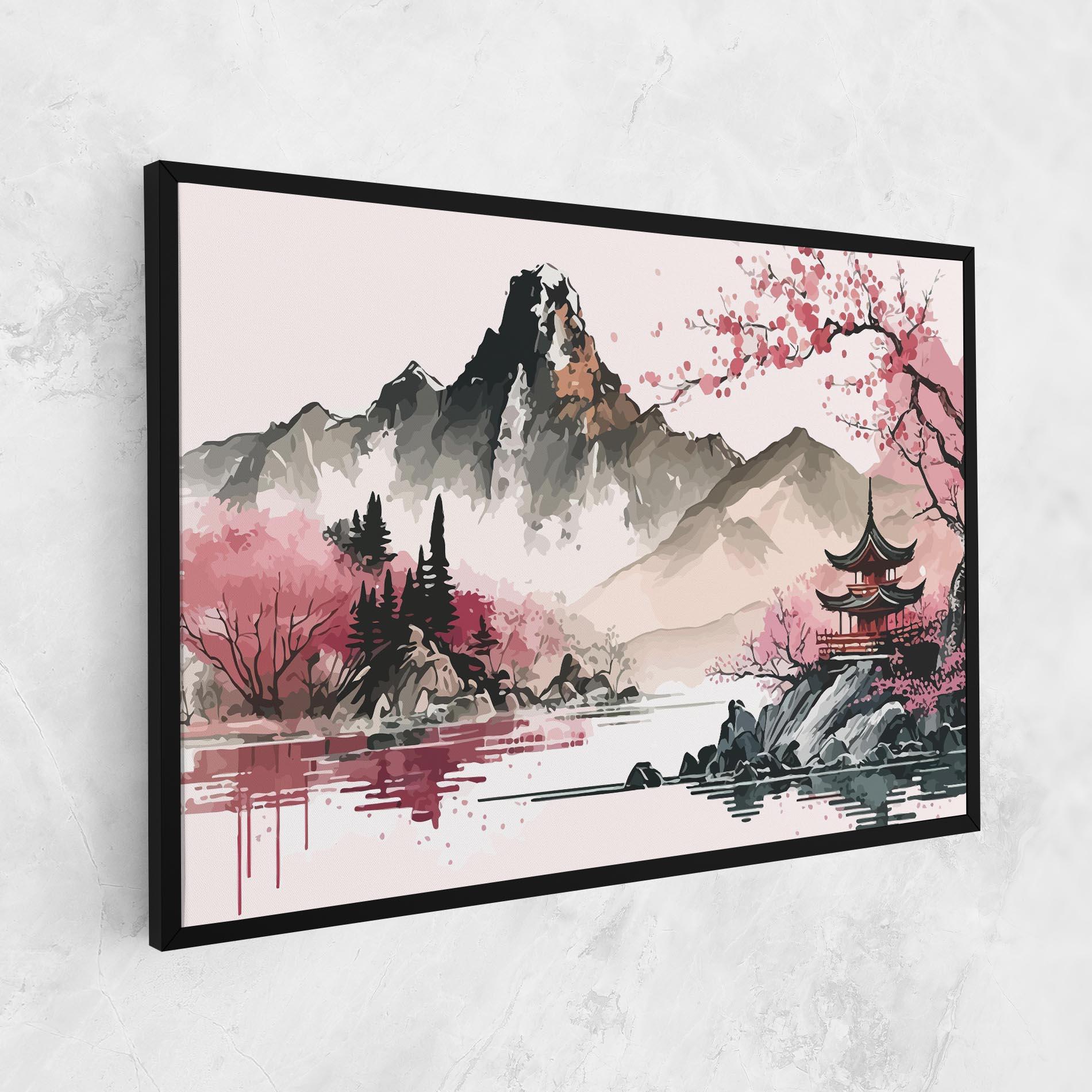Leinwandbild Pink Asian View mockup 1