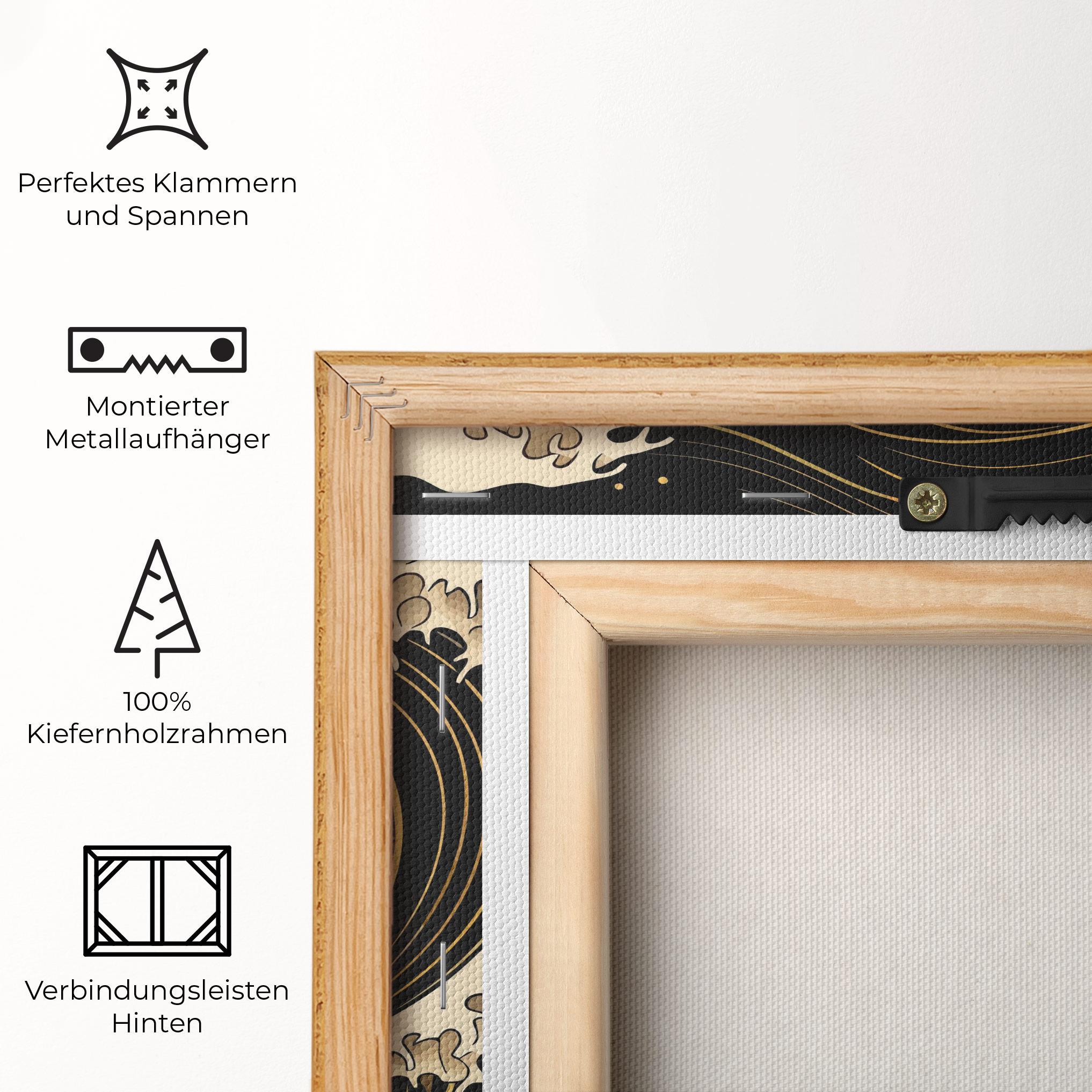 Leinwandbild Asiatic Gold Wave mockup 5