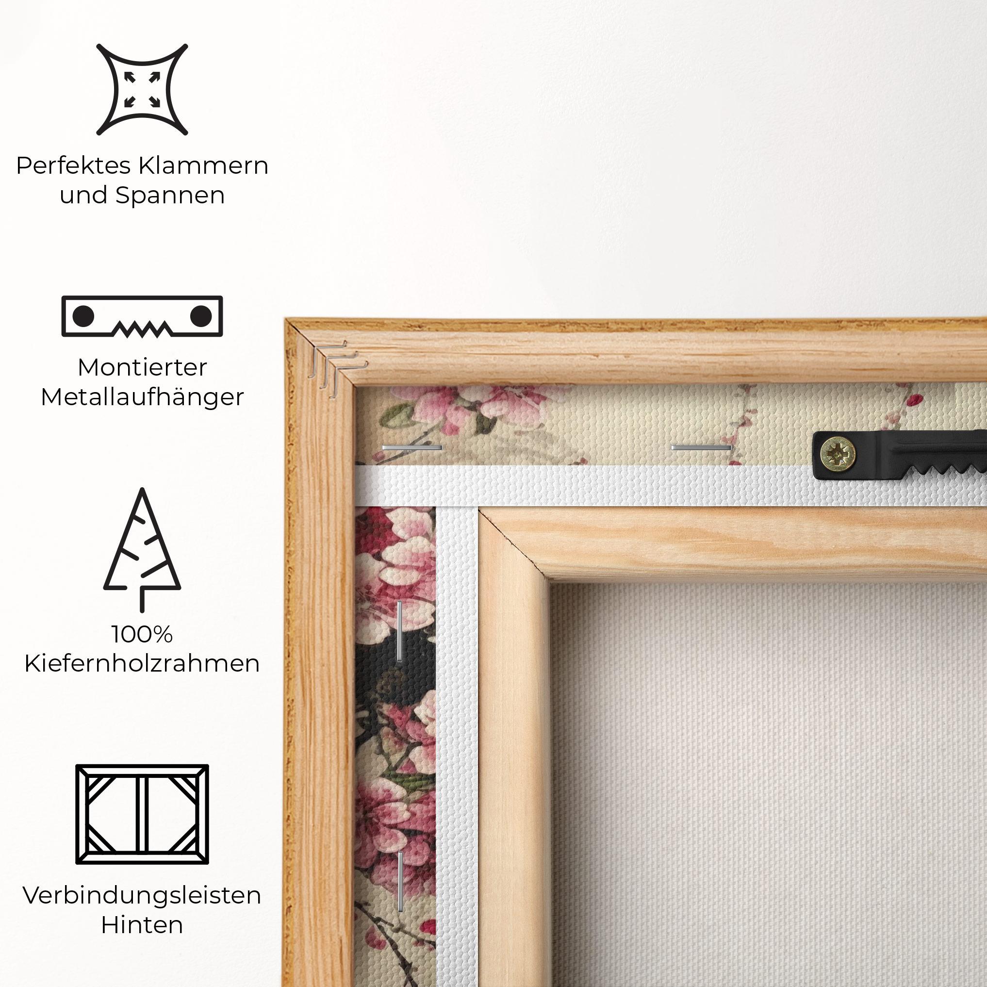 Leinwandbild Cherry Blossom Birds mockup 5