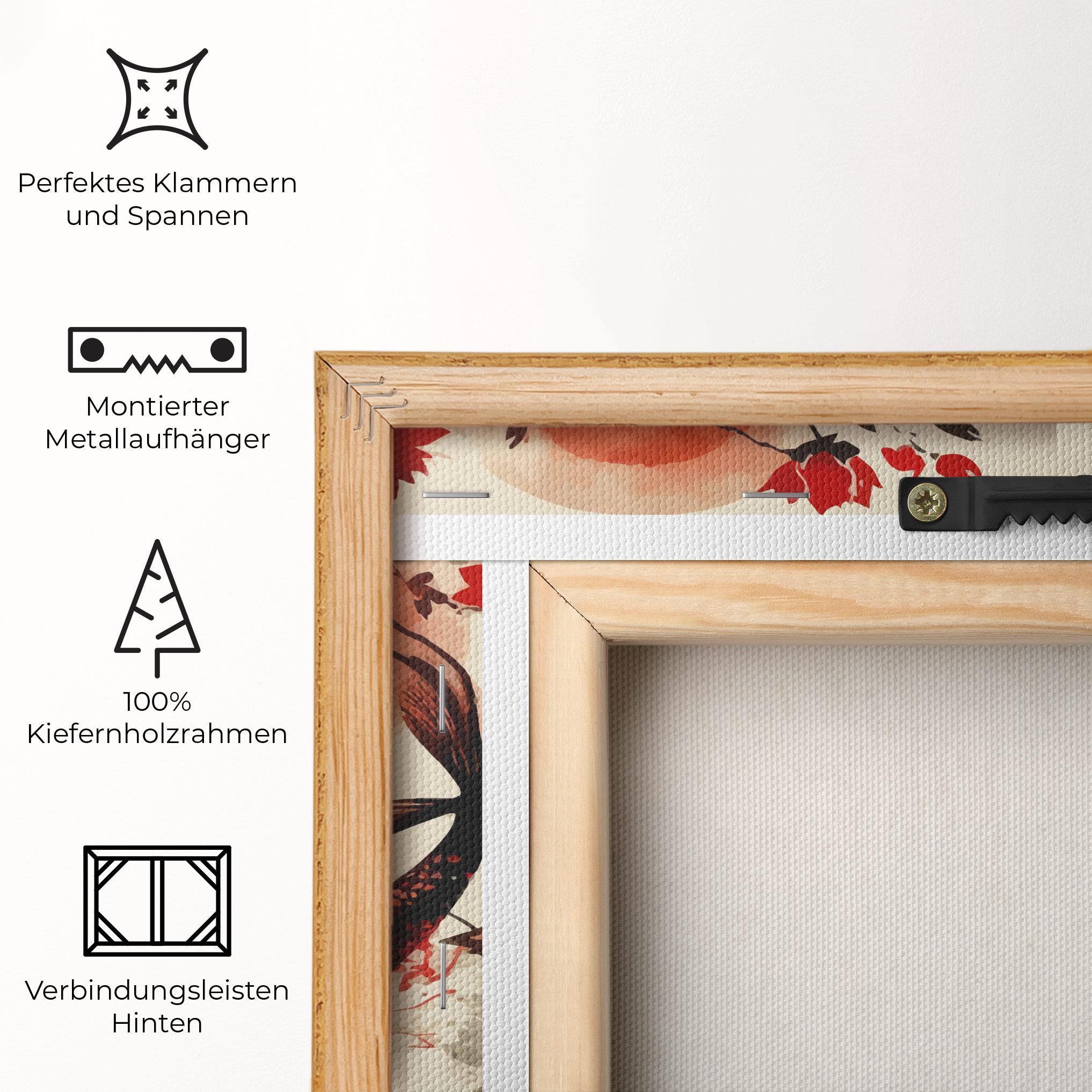 Leinwandbild Sunset Red Flower mockup 5