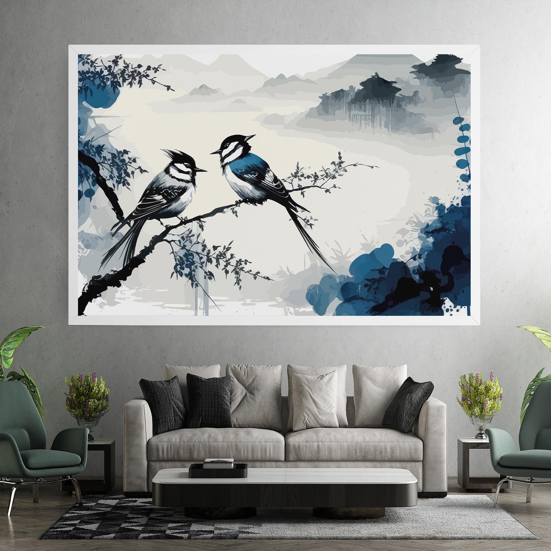 Leinwandbild Asiatic Blue Bird mockup 7