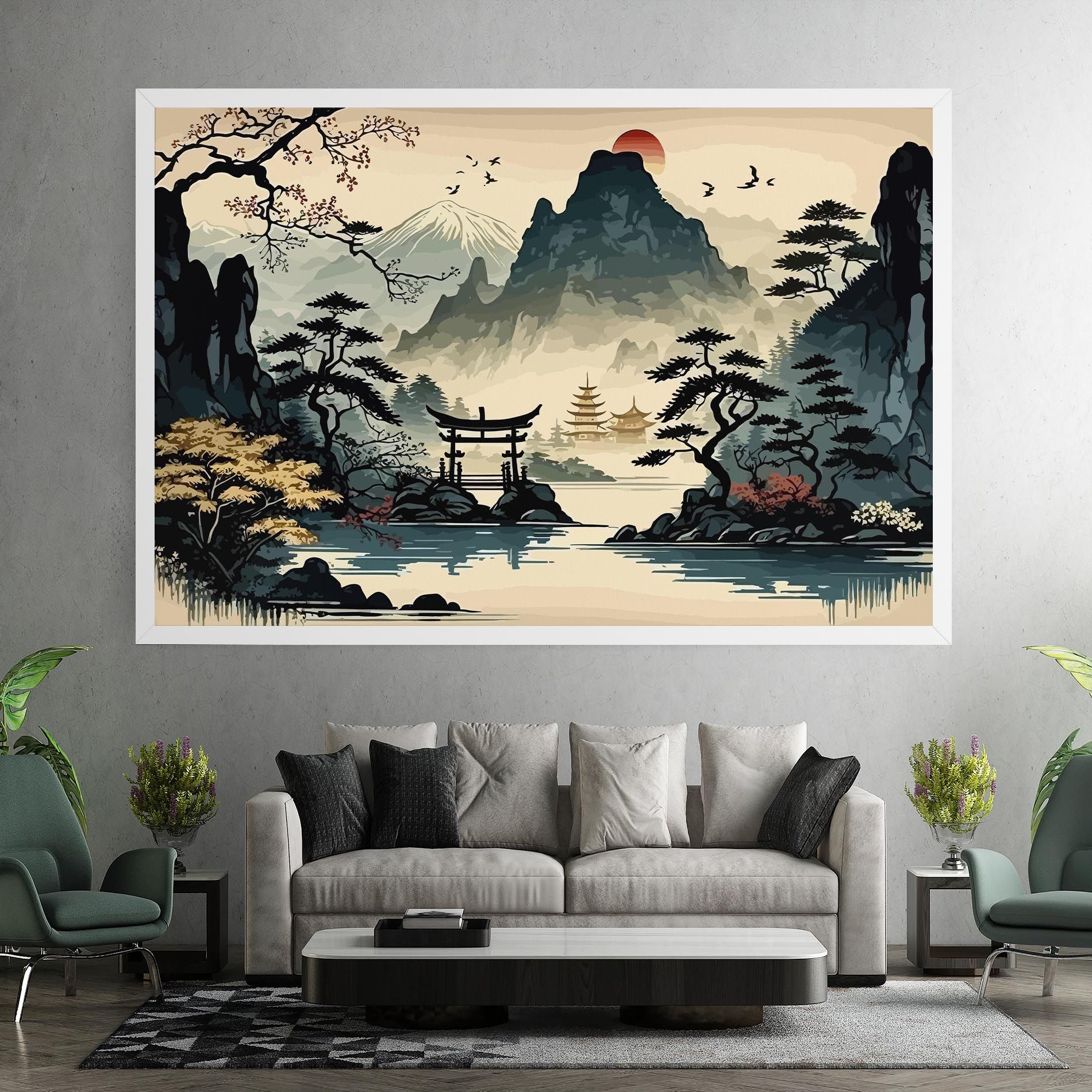 Cream Chinese Mountain mockup 7