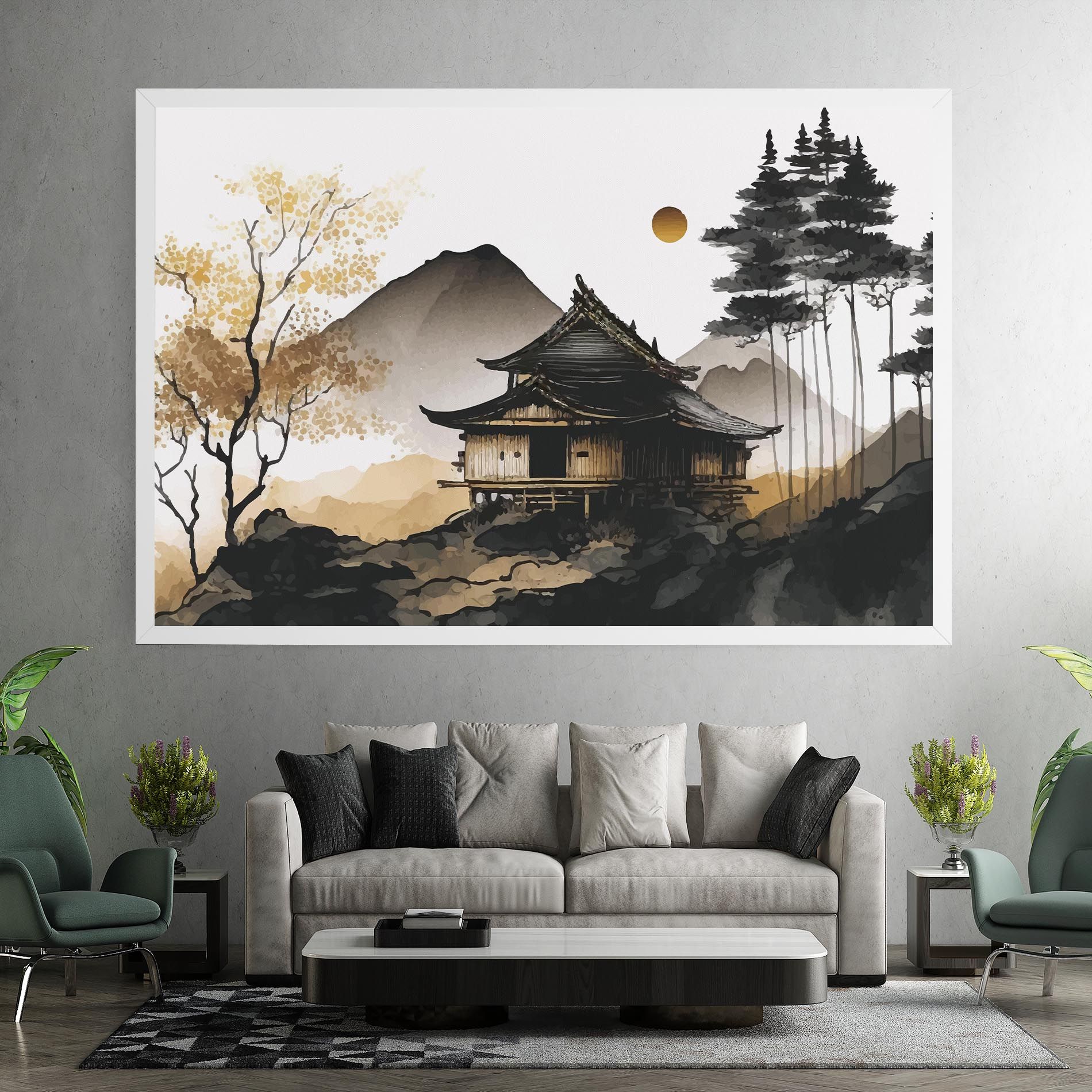 Gold Japanese Temple mockup 7