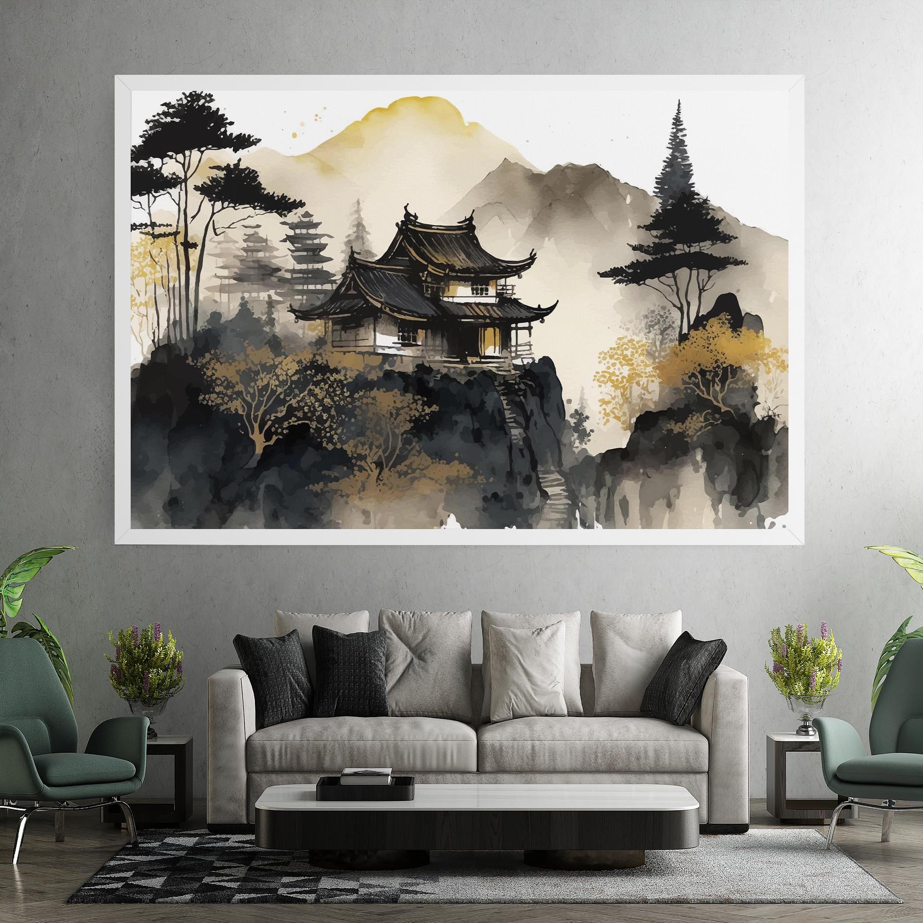 Leinwandbild Japanese Temple mockup 7