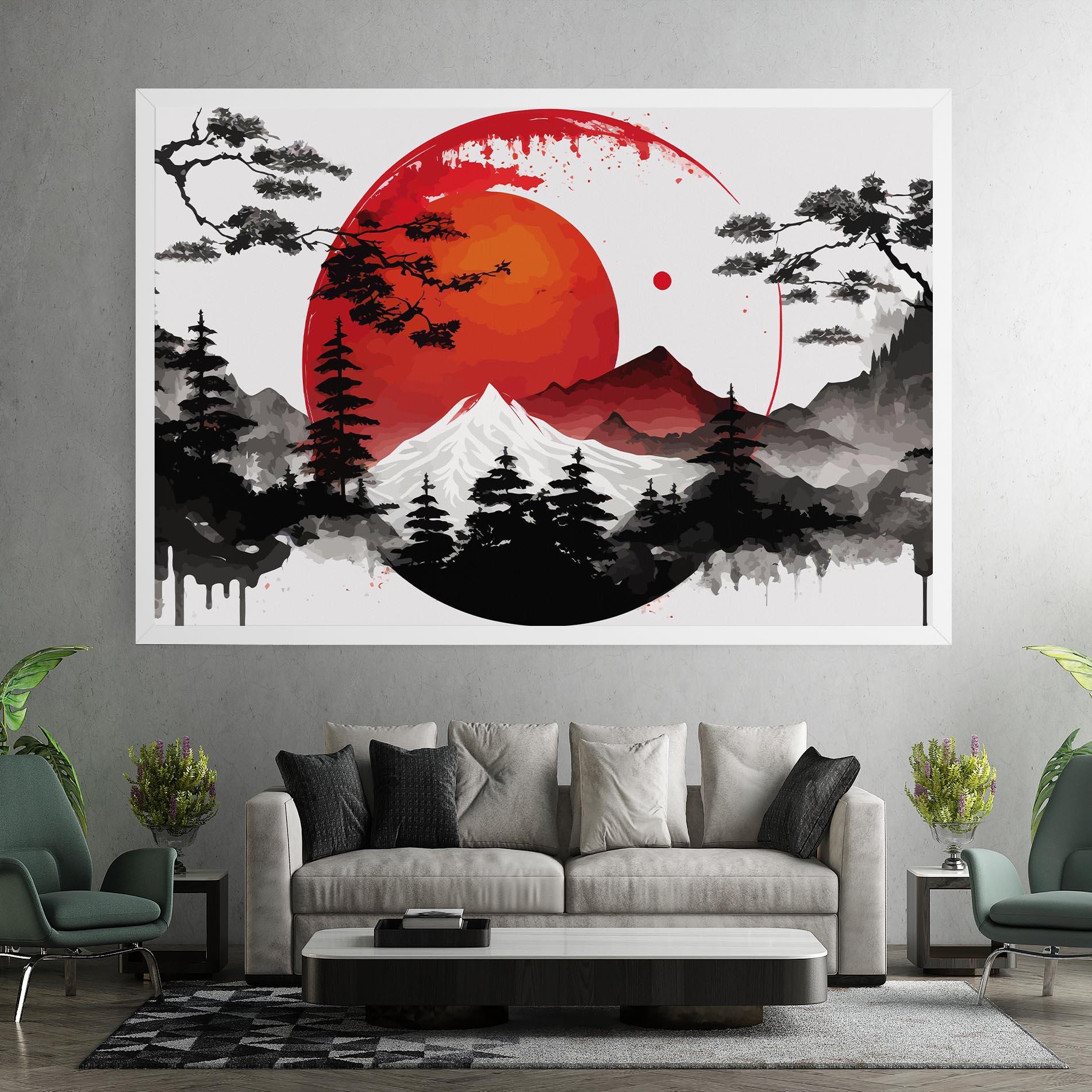 Leinwandbild Yin Yang Mountain mockup 7