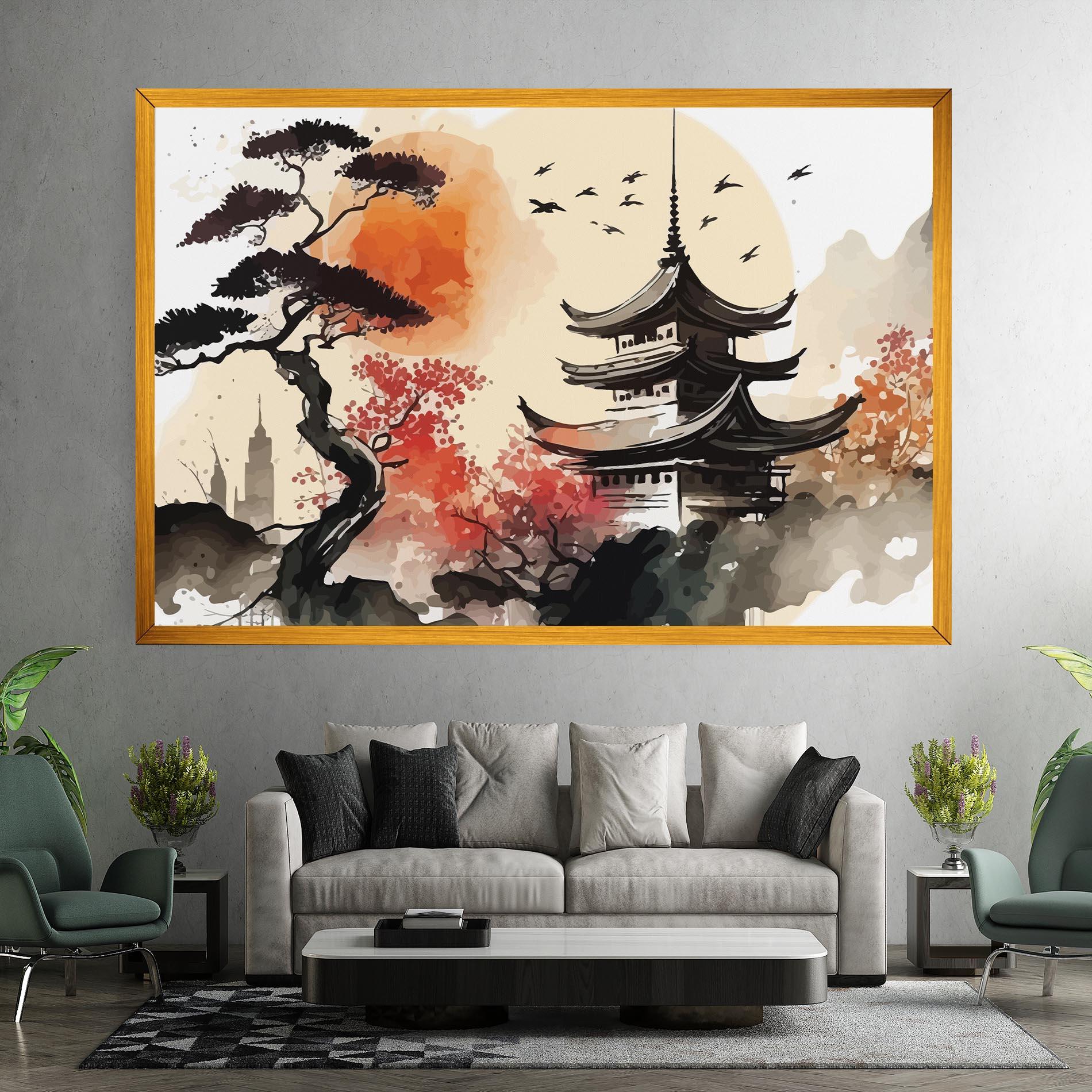 Leinwandbild Asiatic Beautiful View mockup 7