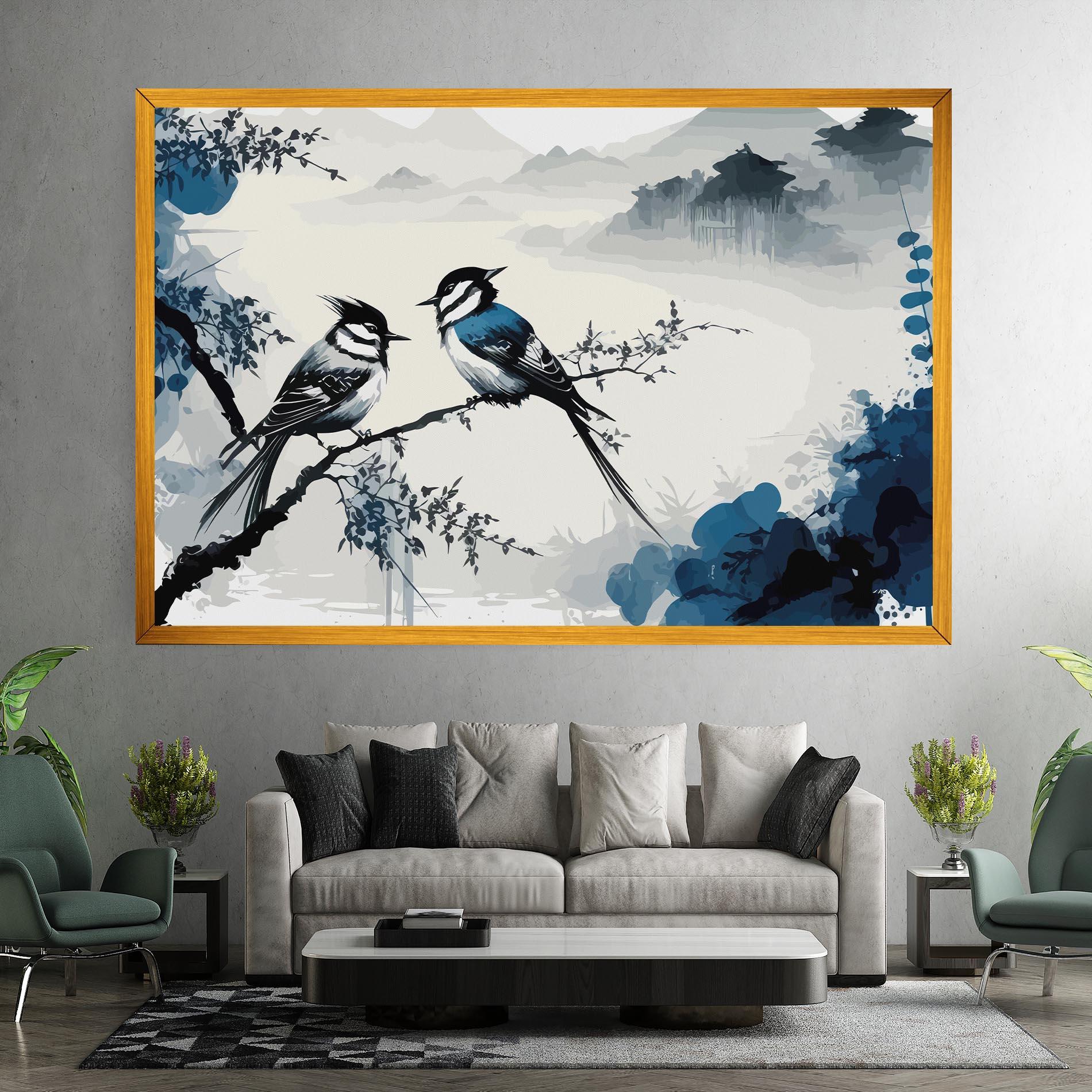 Leinwandbild Asiatic Blue Bird mockup 7