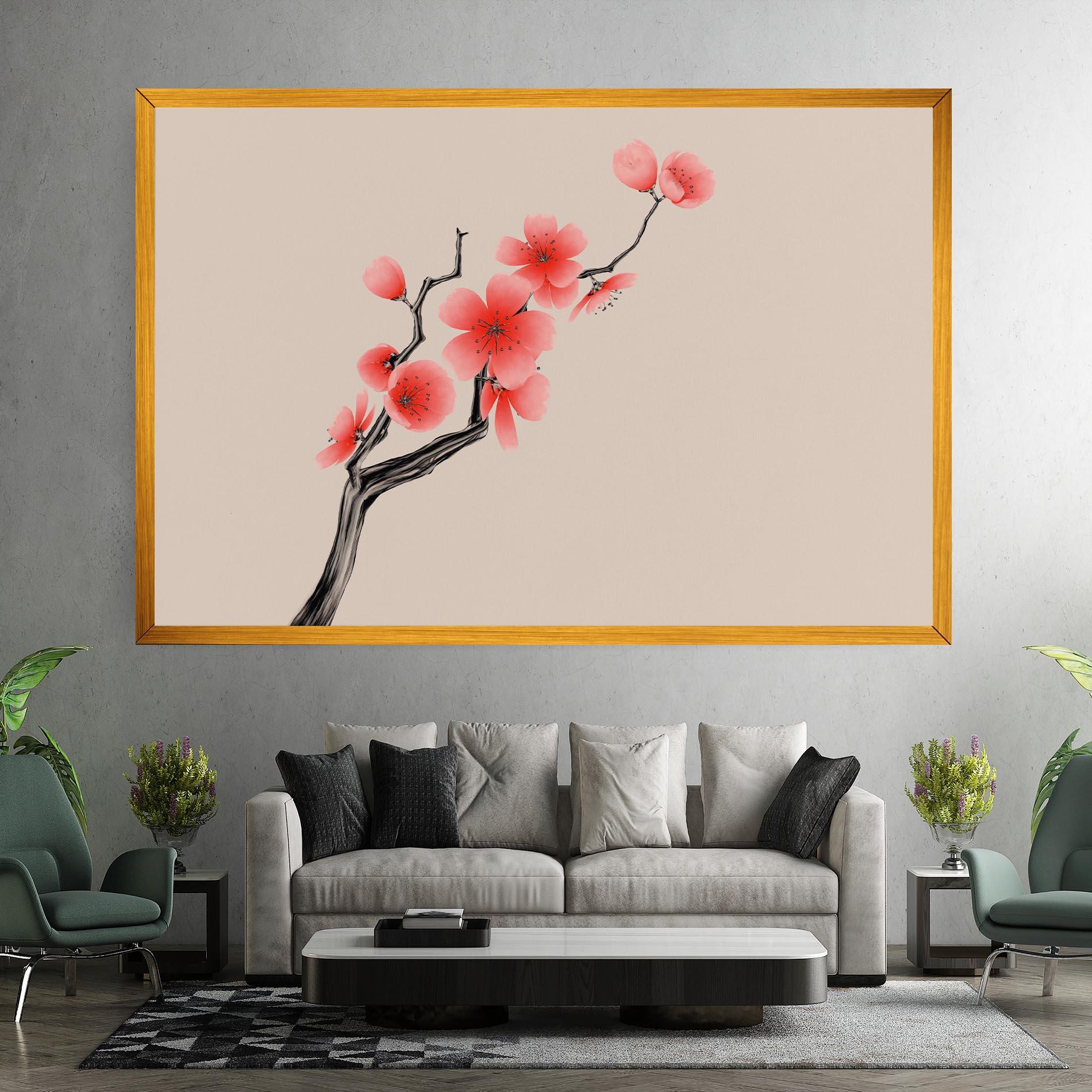 Leinwandbild Chinese Plum Blossom mockup 7