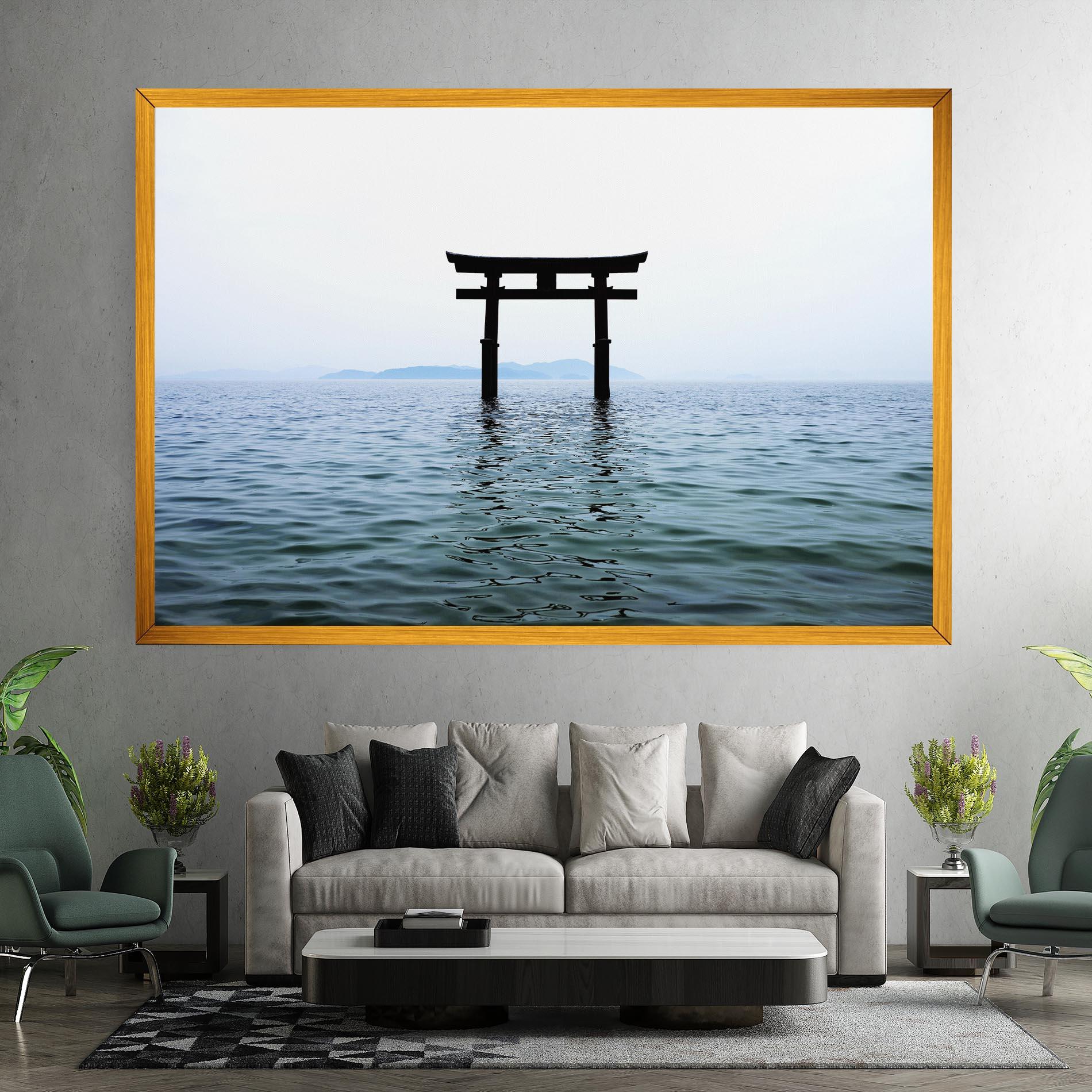Leinwandbild Japan Lake Gate mockup 7