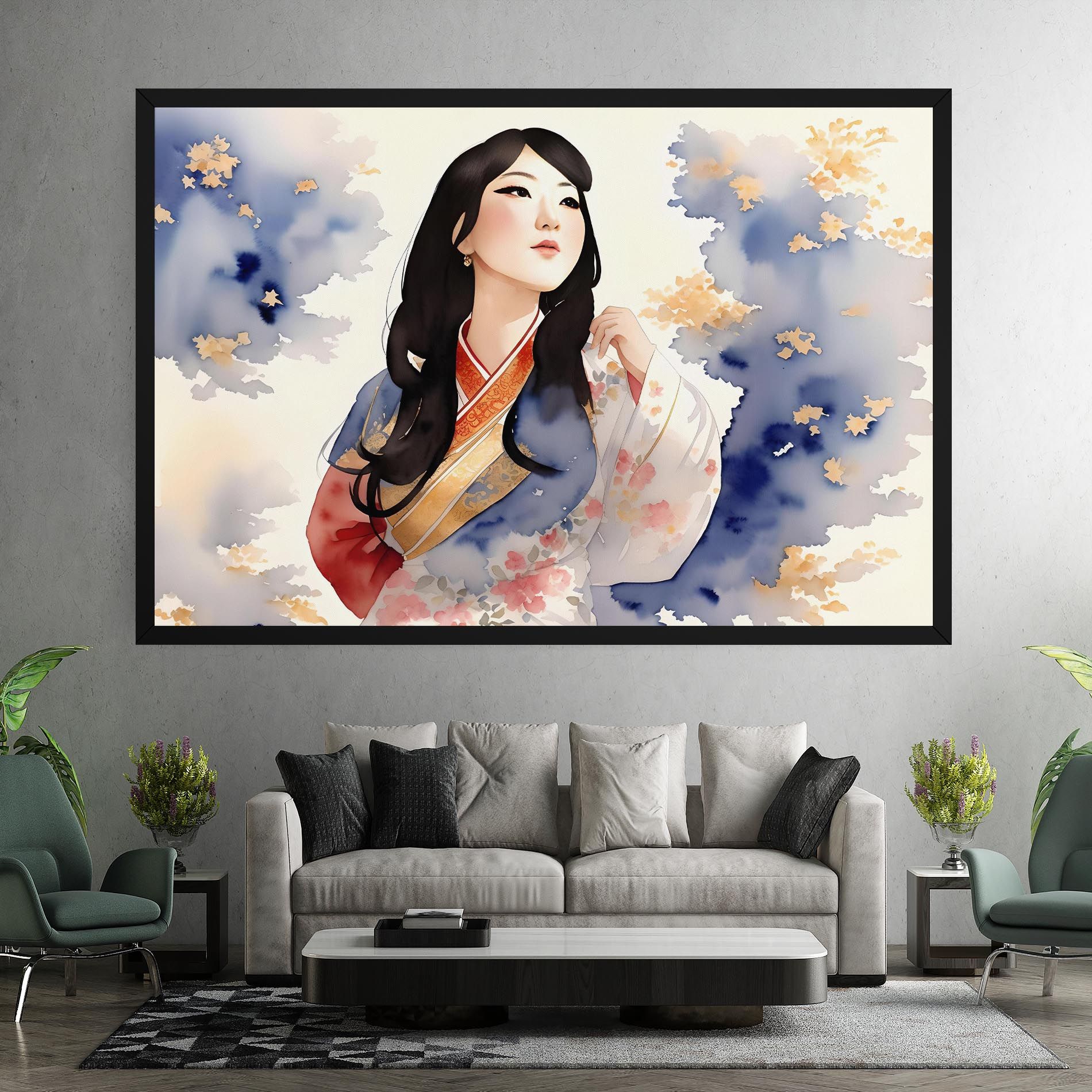 Asian Woman Dancing mockup 7