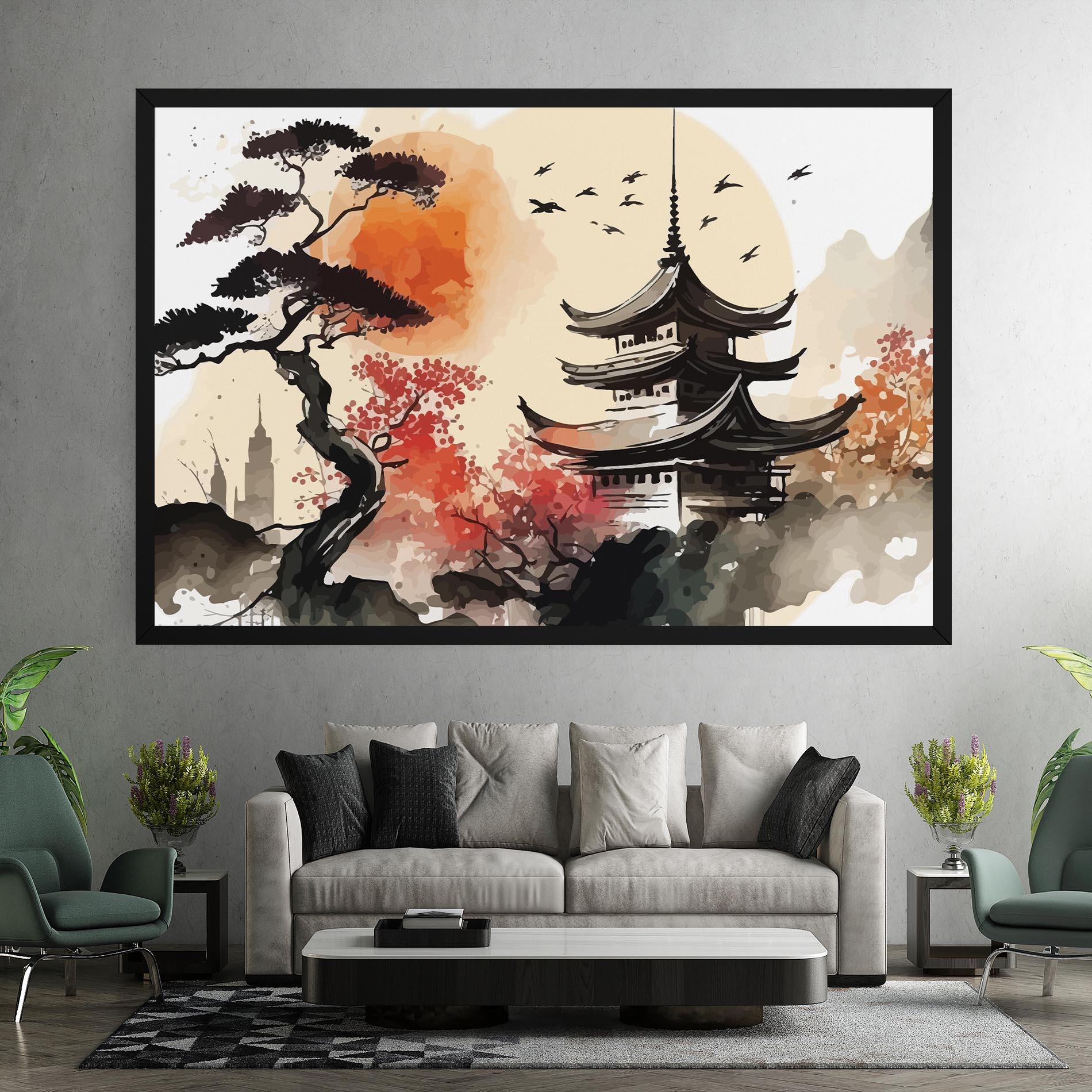 Leinwandbild Asiatic Beautiful View mockup 7