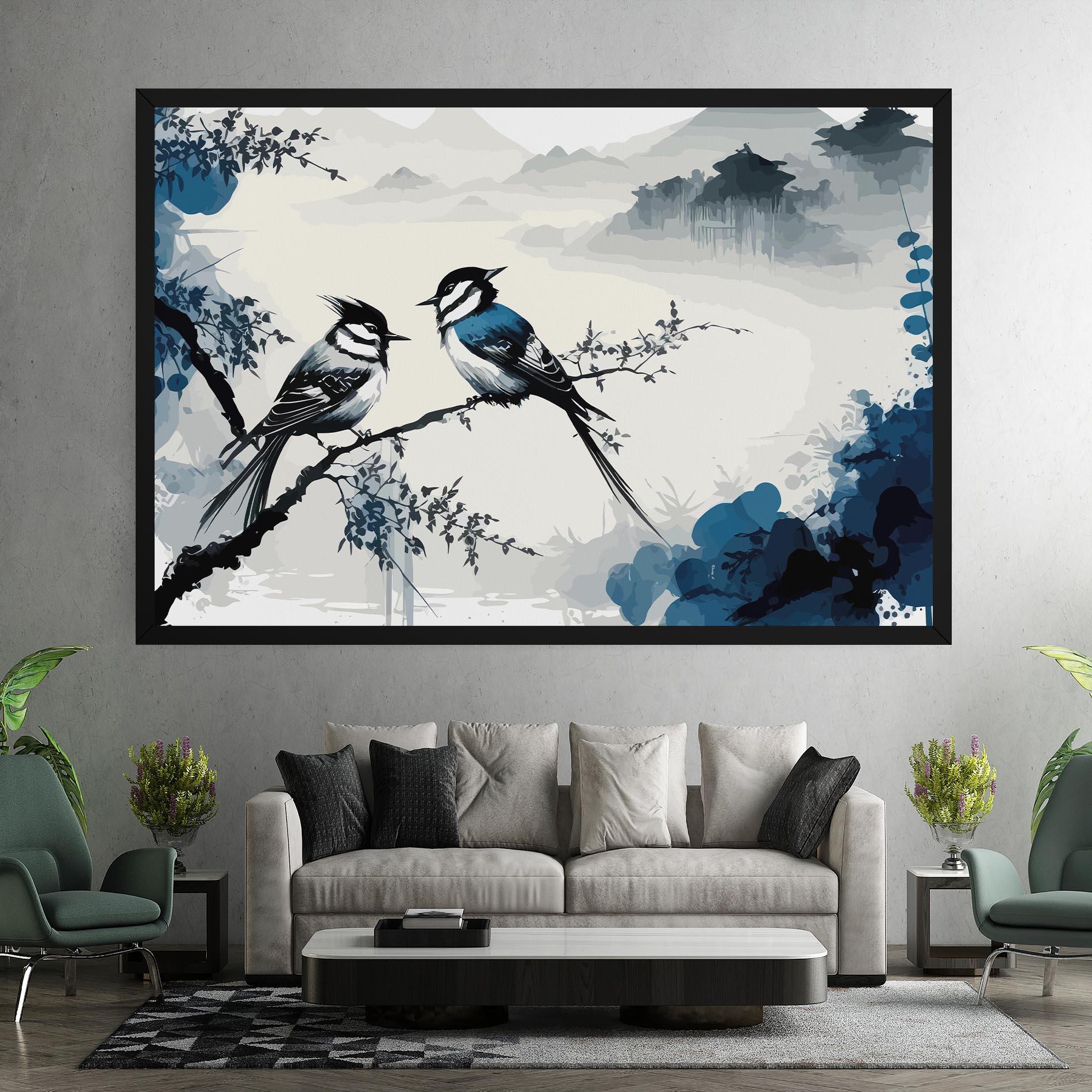 Leinwandbild Asiatic Blue Bird mockup 7