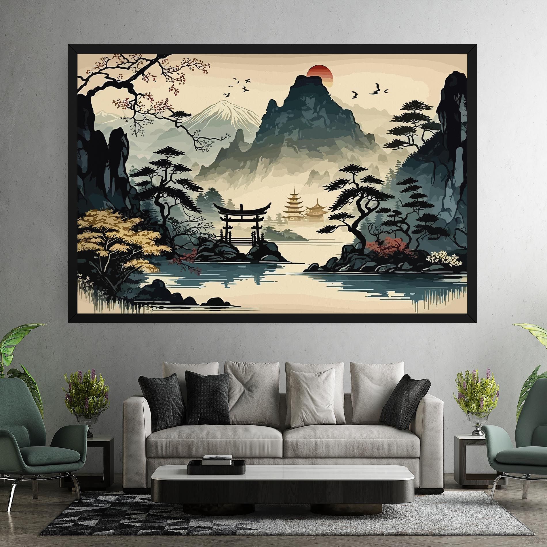 Cream Chinese Mountain mockup 7