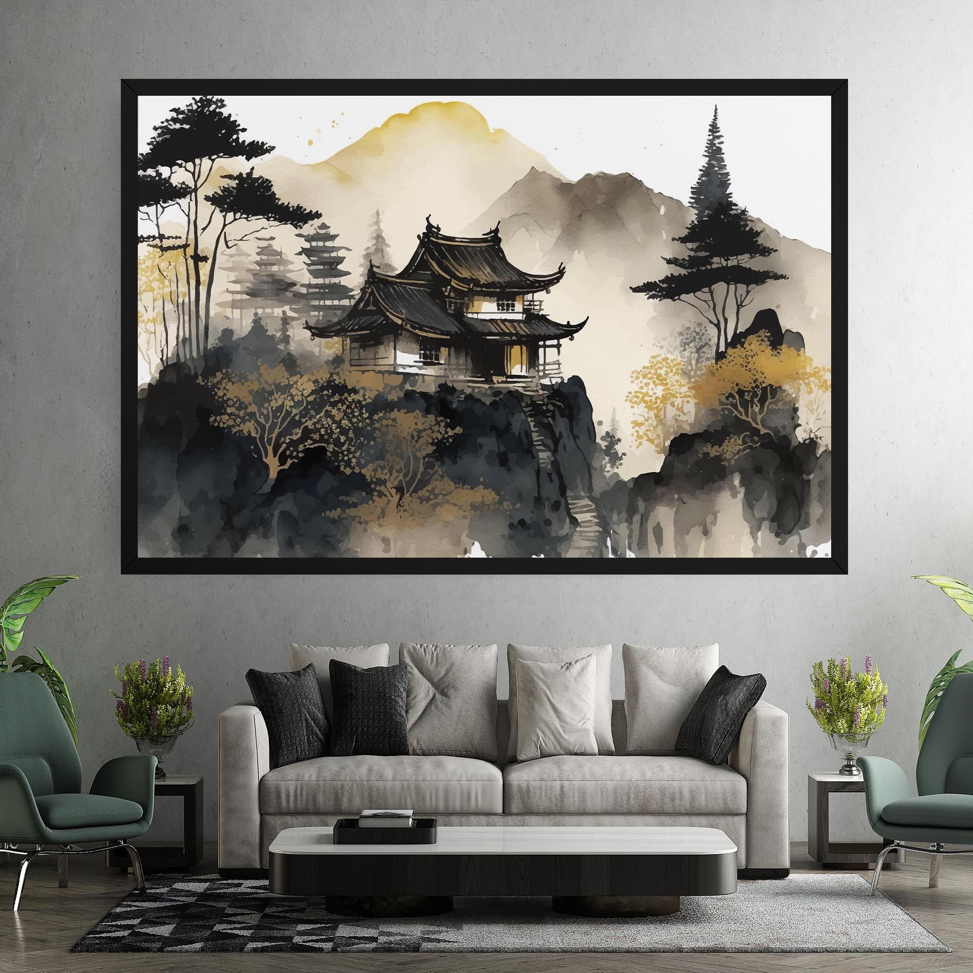 Leinwandbild Japanese Temple mockup 7