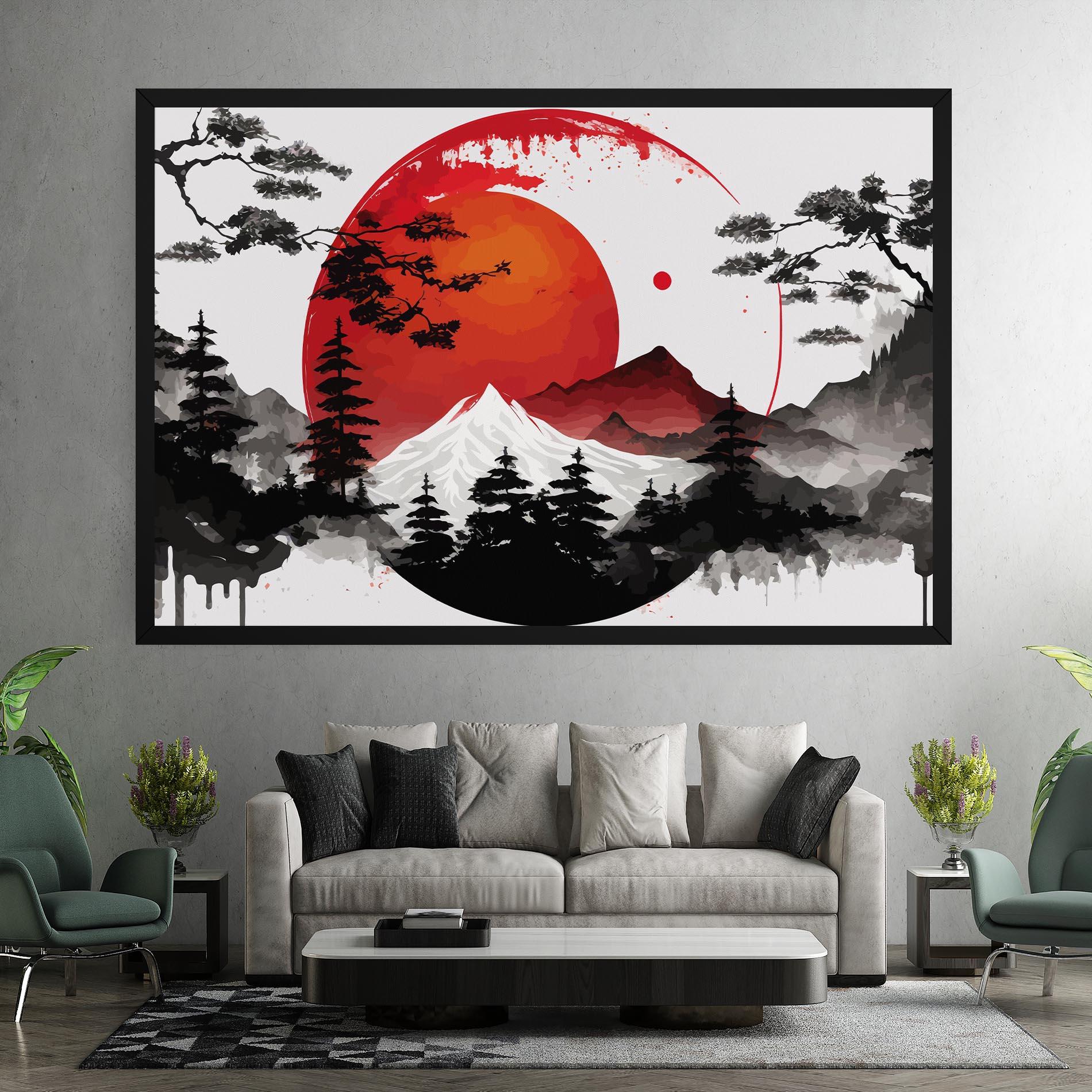 Leinwandbild Yin Yang Mountain mockup 7