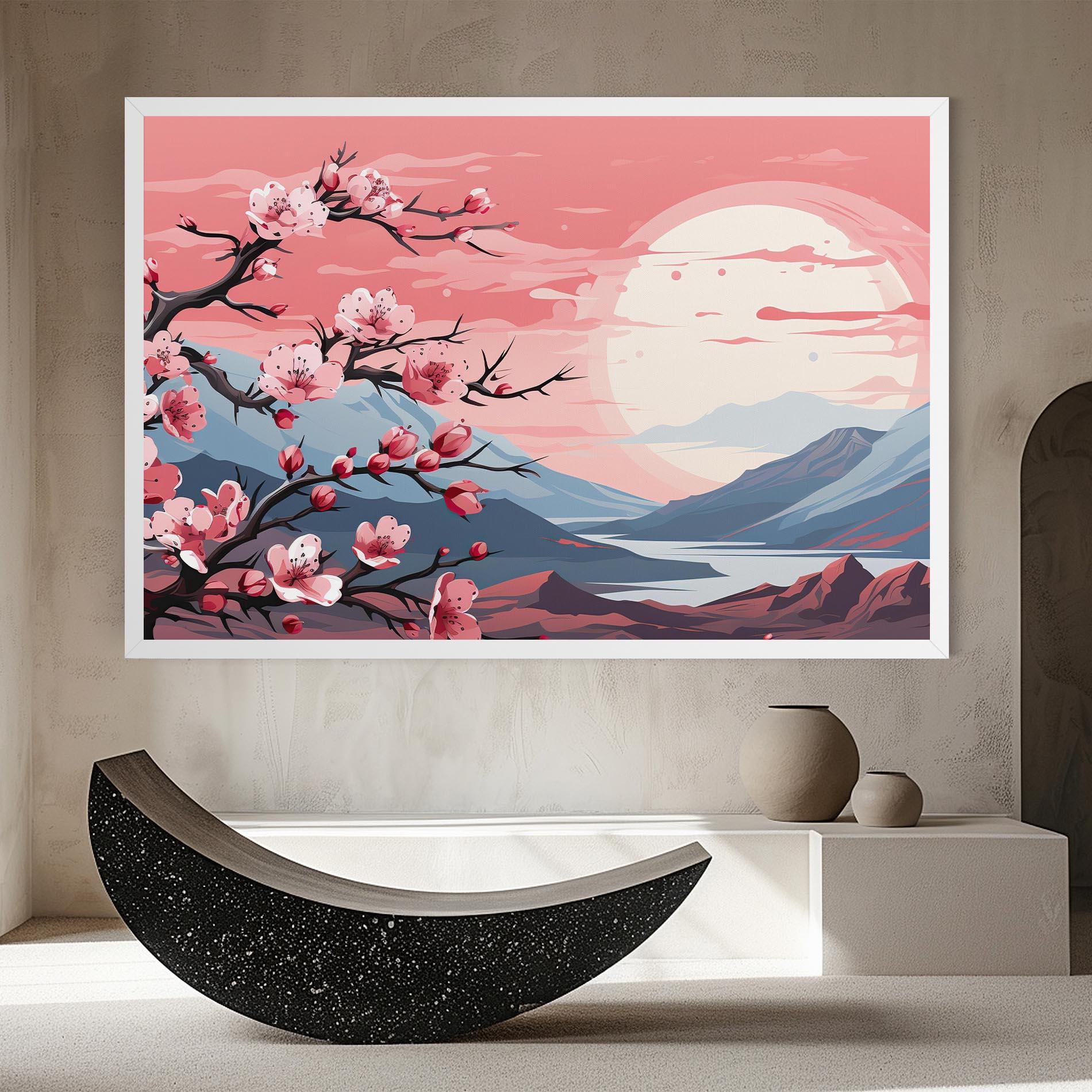 Leinwandbild Chinese Cherry Blossoms mockup 8