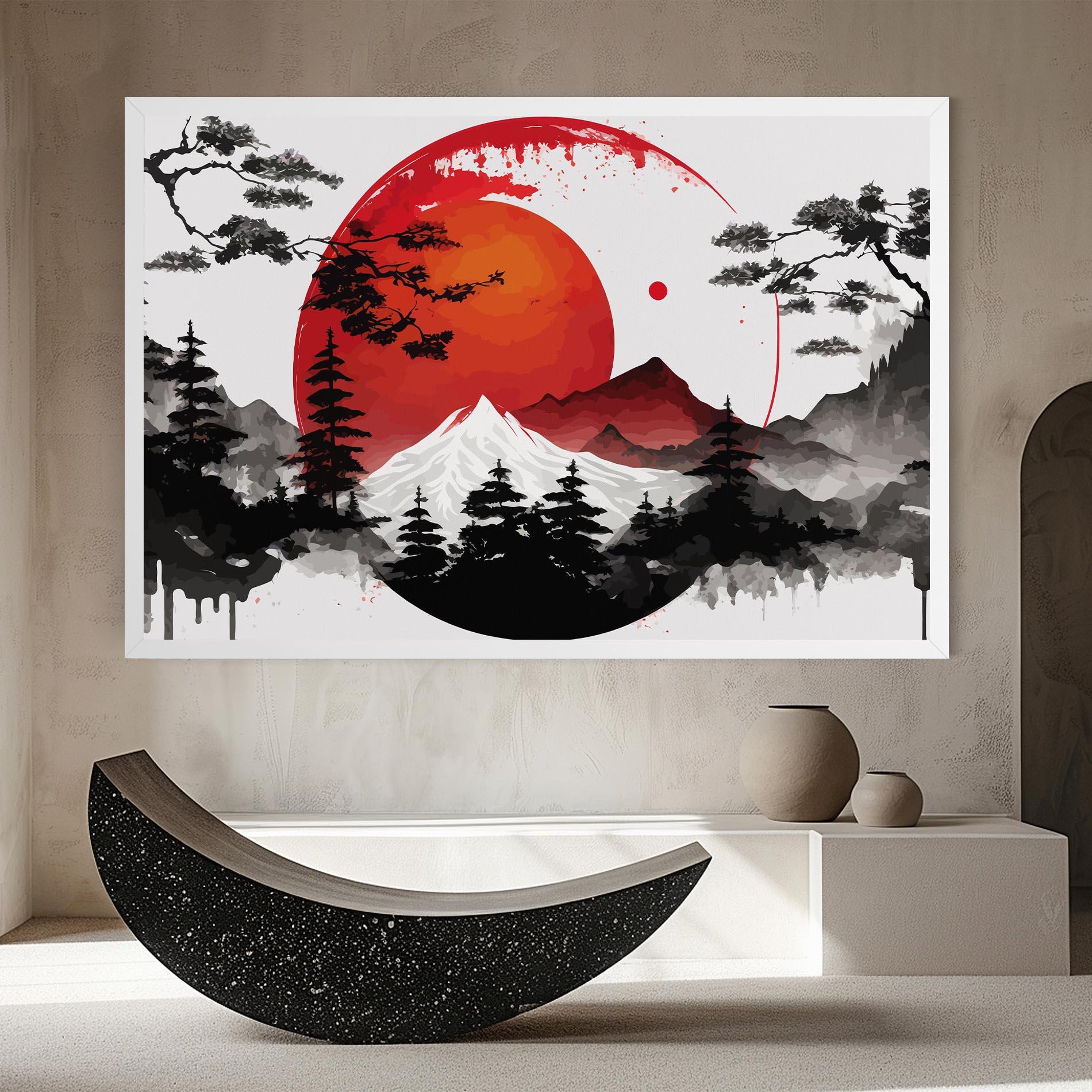 Leinwandbild Yin Yang Mountain mockup 8