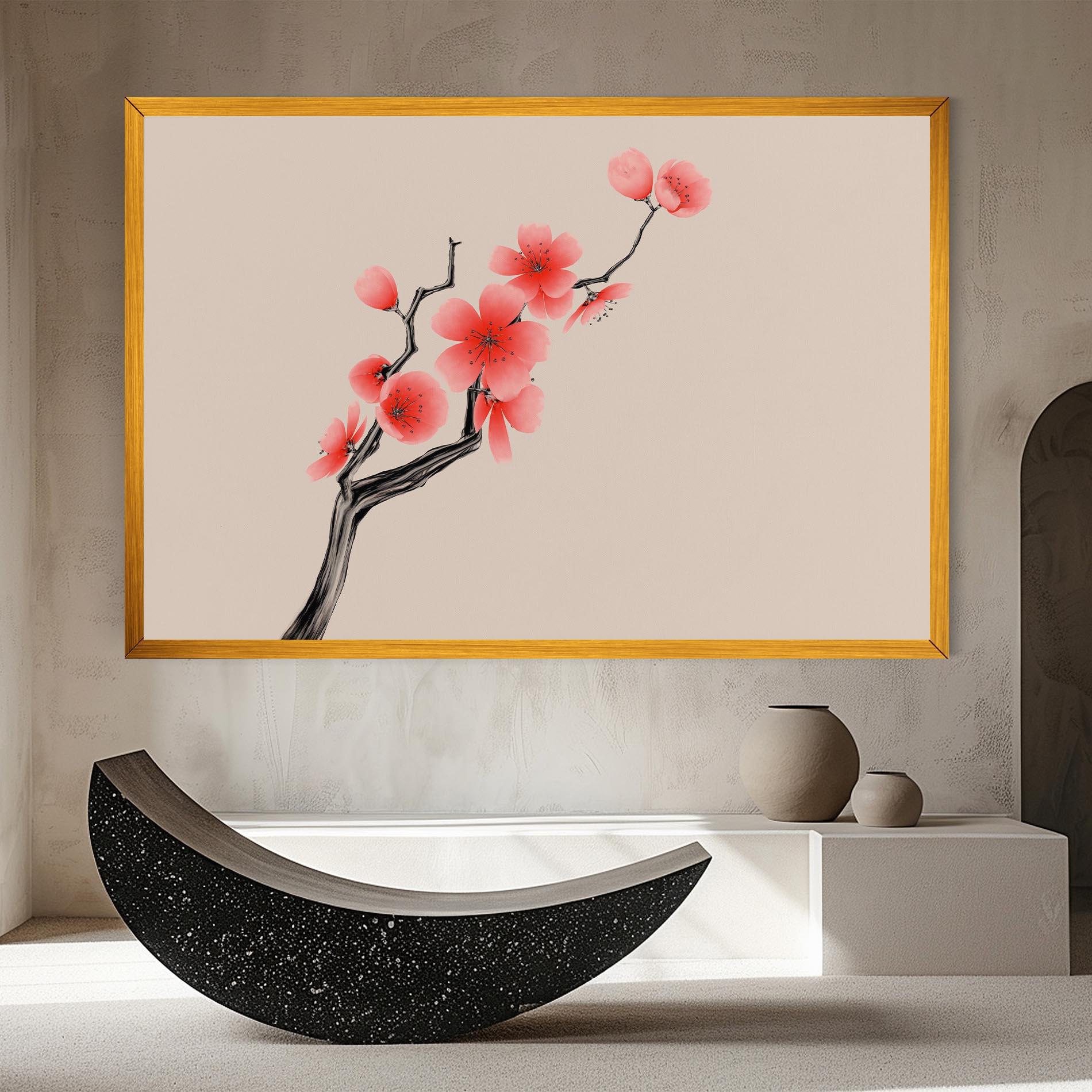 Leinwandbild Chinese Plum Blossom mockup 8