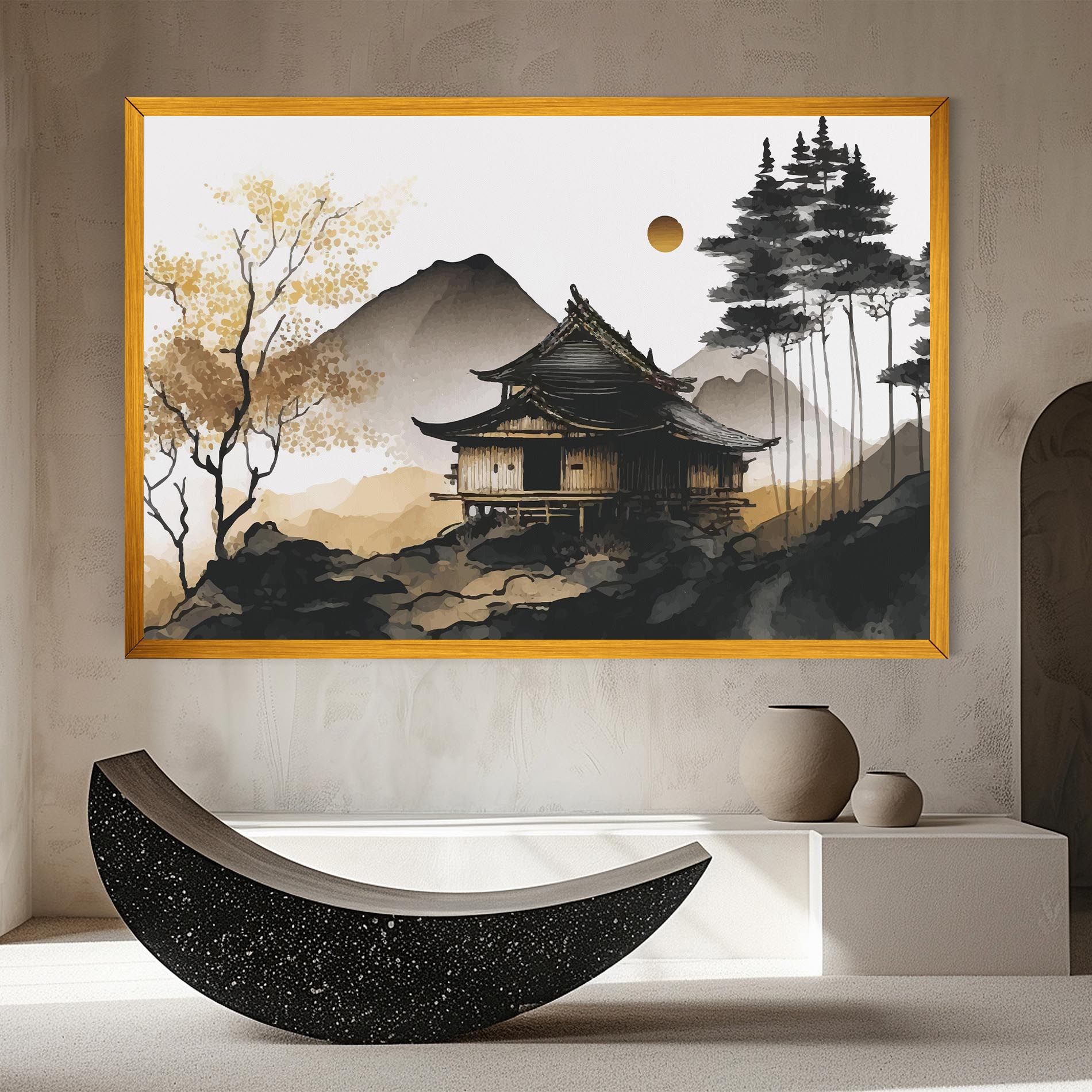 Gold Japanese Temple mockup 8