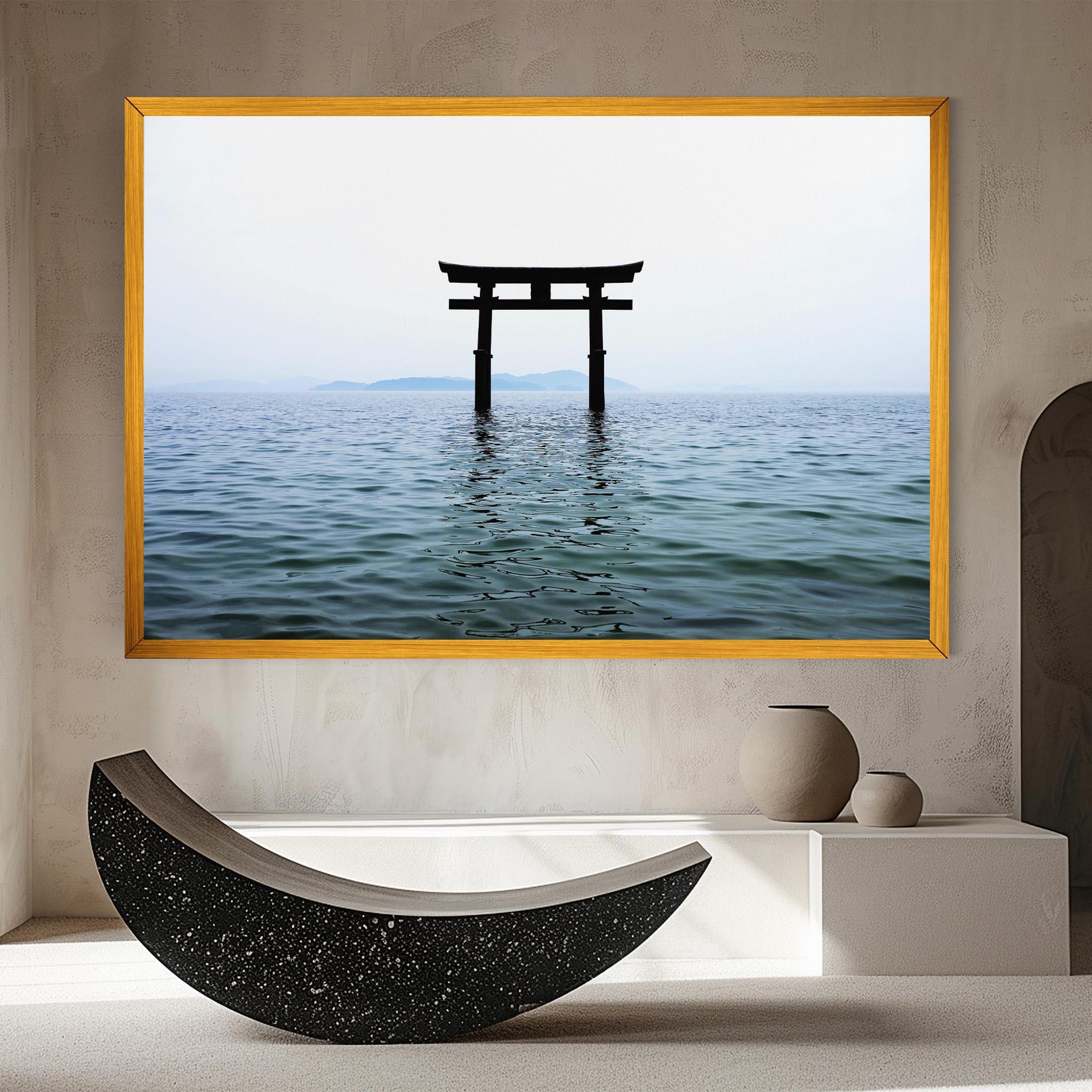 Leinwandbild Japan Lake Gate mockup 8