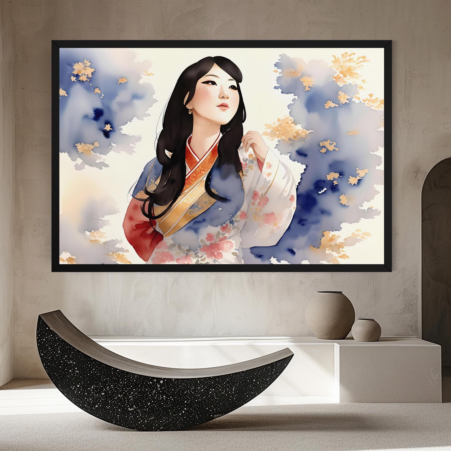 Asian Woman Dancing mockup 8