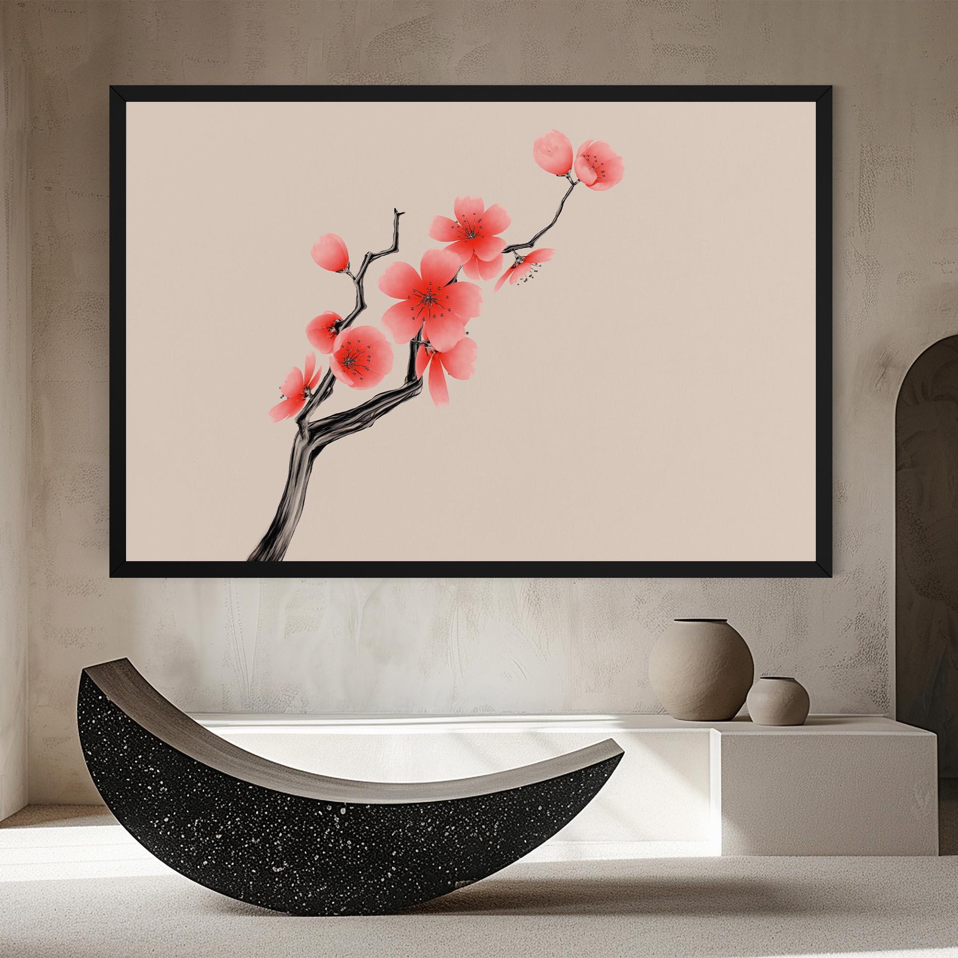Leinwandbild Chinese Plum Blossom mockup 8