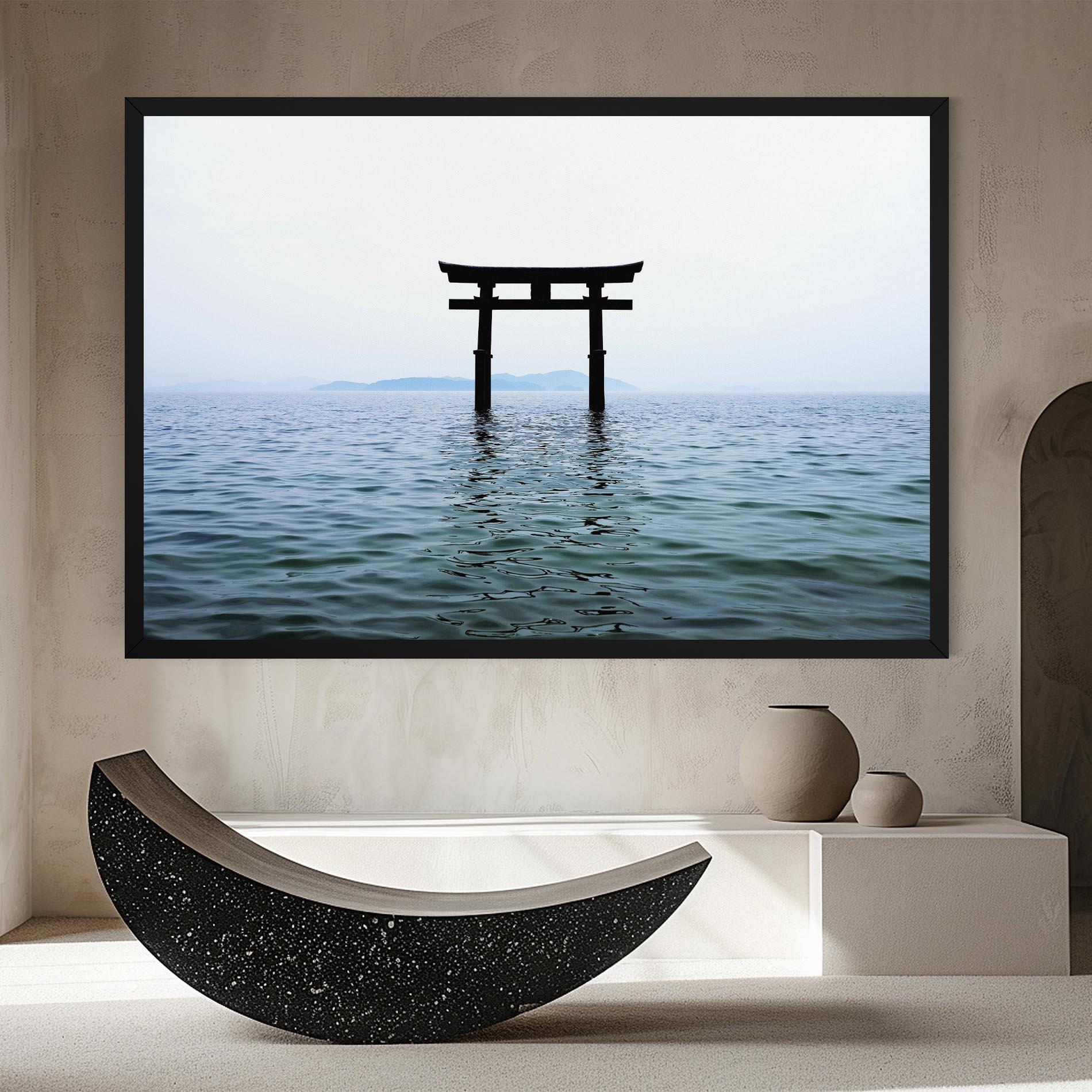 Leinwandbild Japan Lake Gate mockup 8
