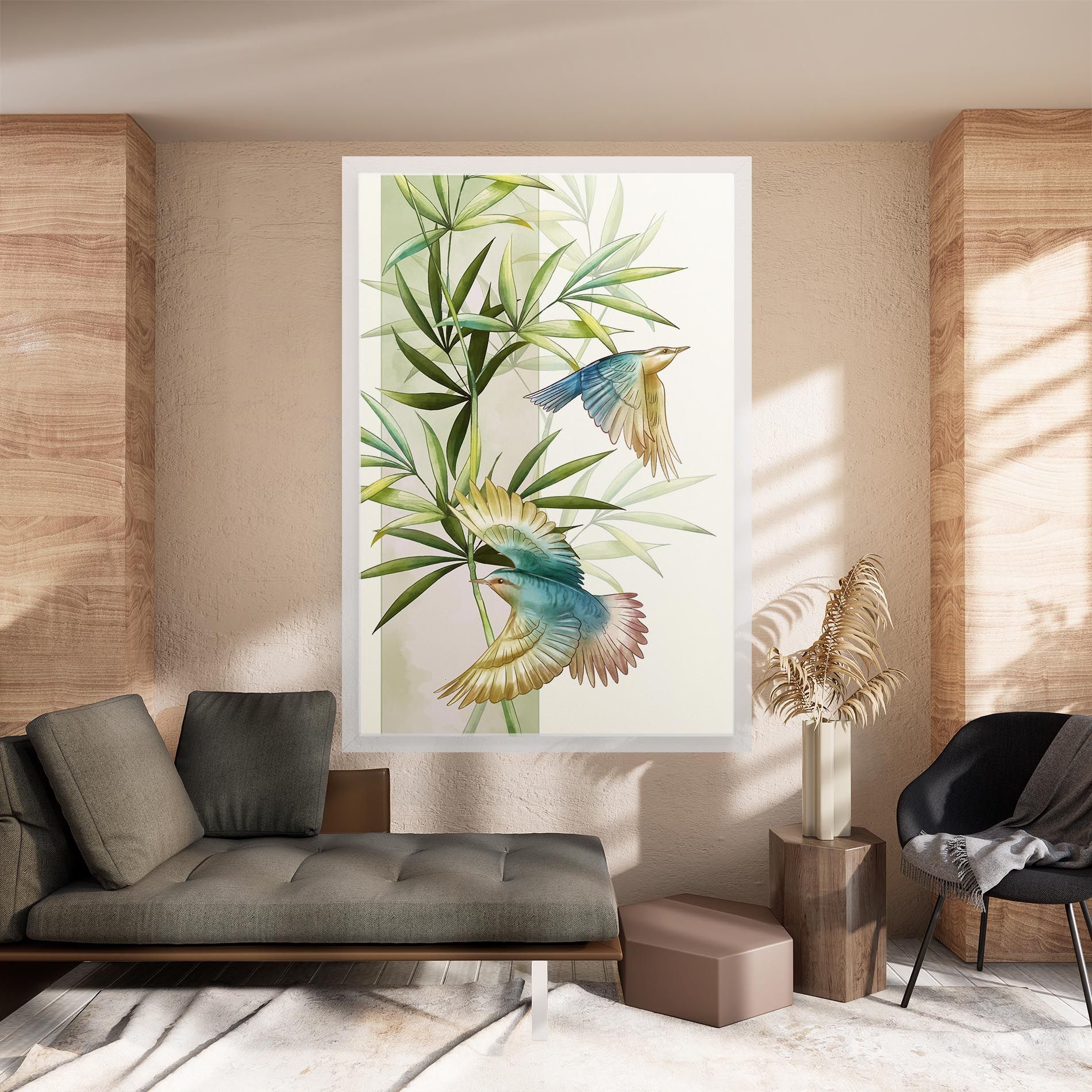 Asiatic Blue Birds mockup 8