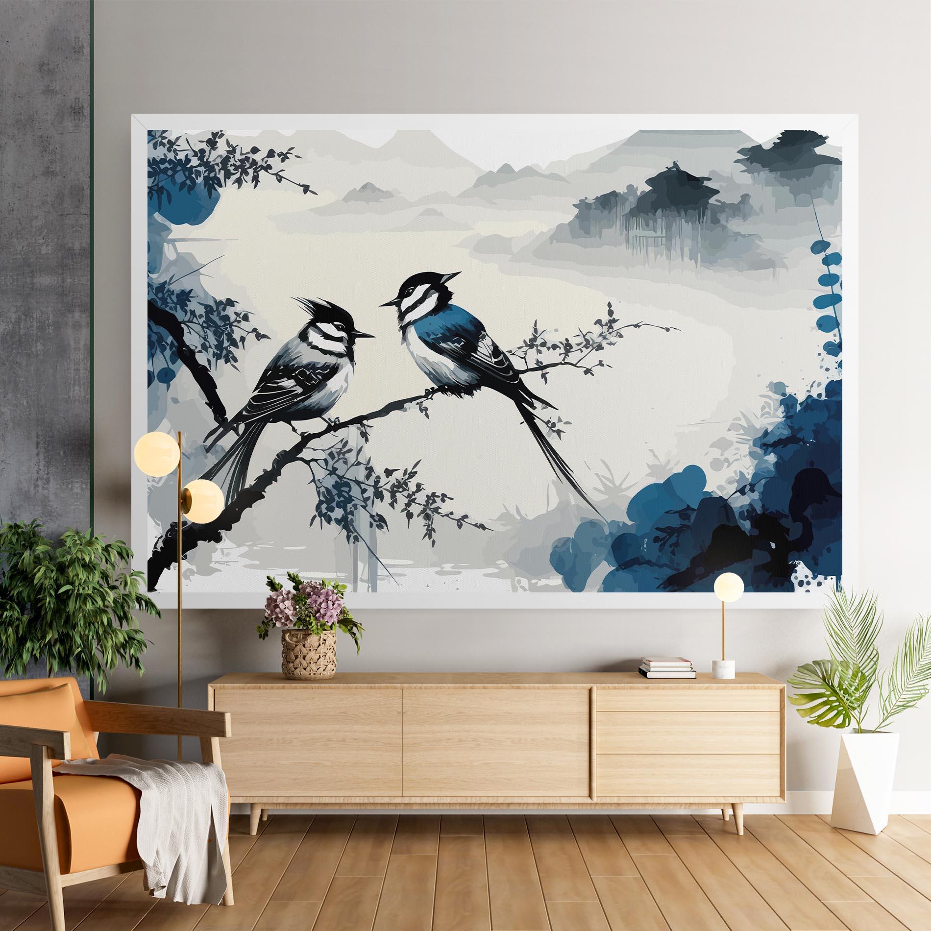 Leinwandbild Asiatic Blue Bird mockup 9