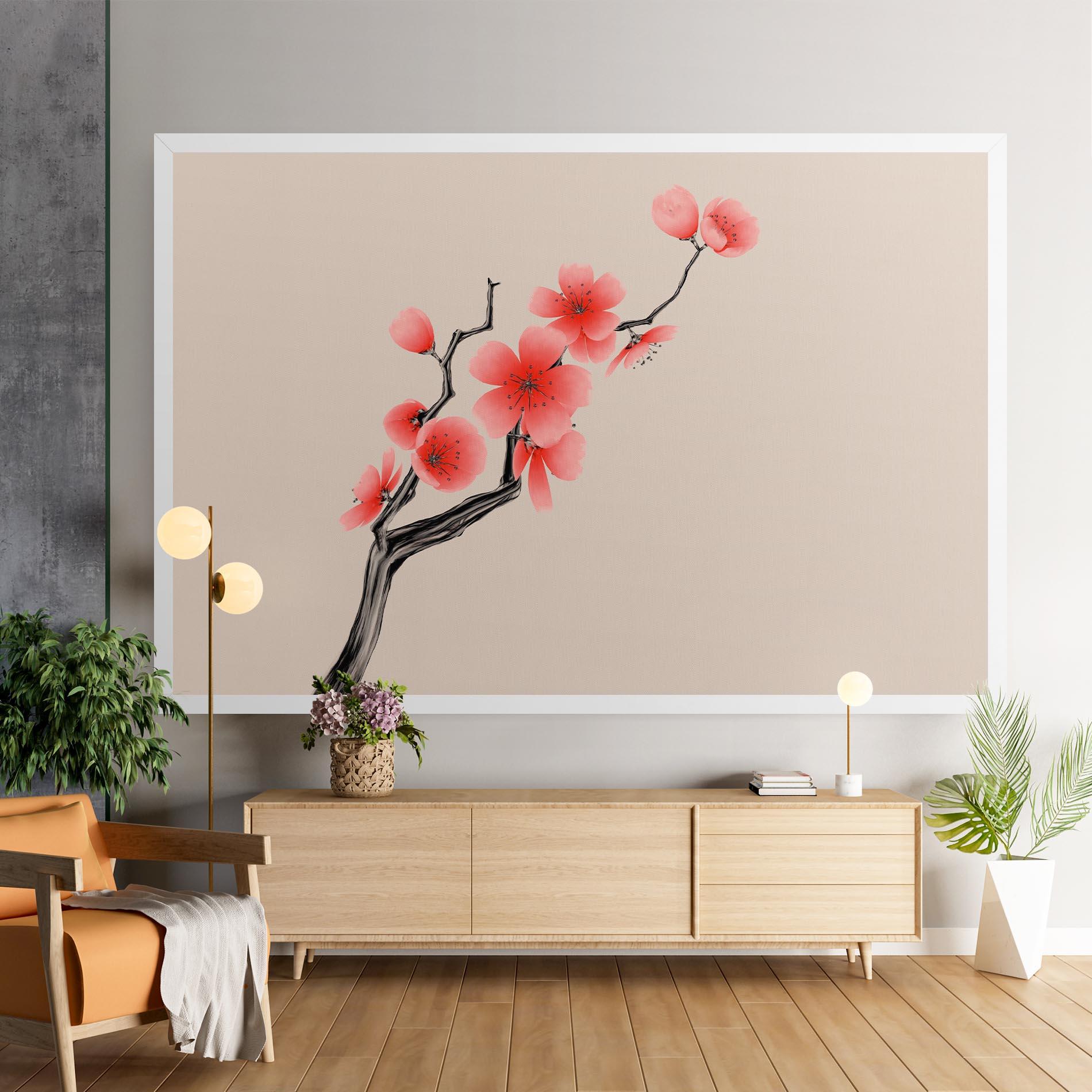 Leinwandbild Chinese Plum Blossom mockup 9