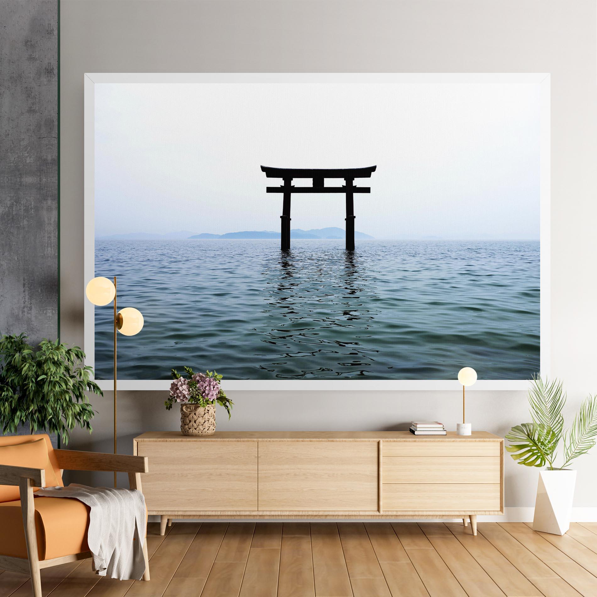 Leinwandbild Japan Lake Gate mockup 9