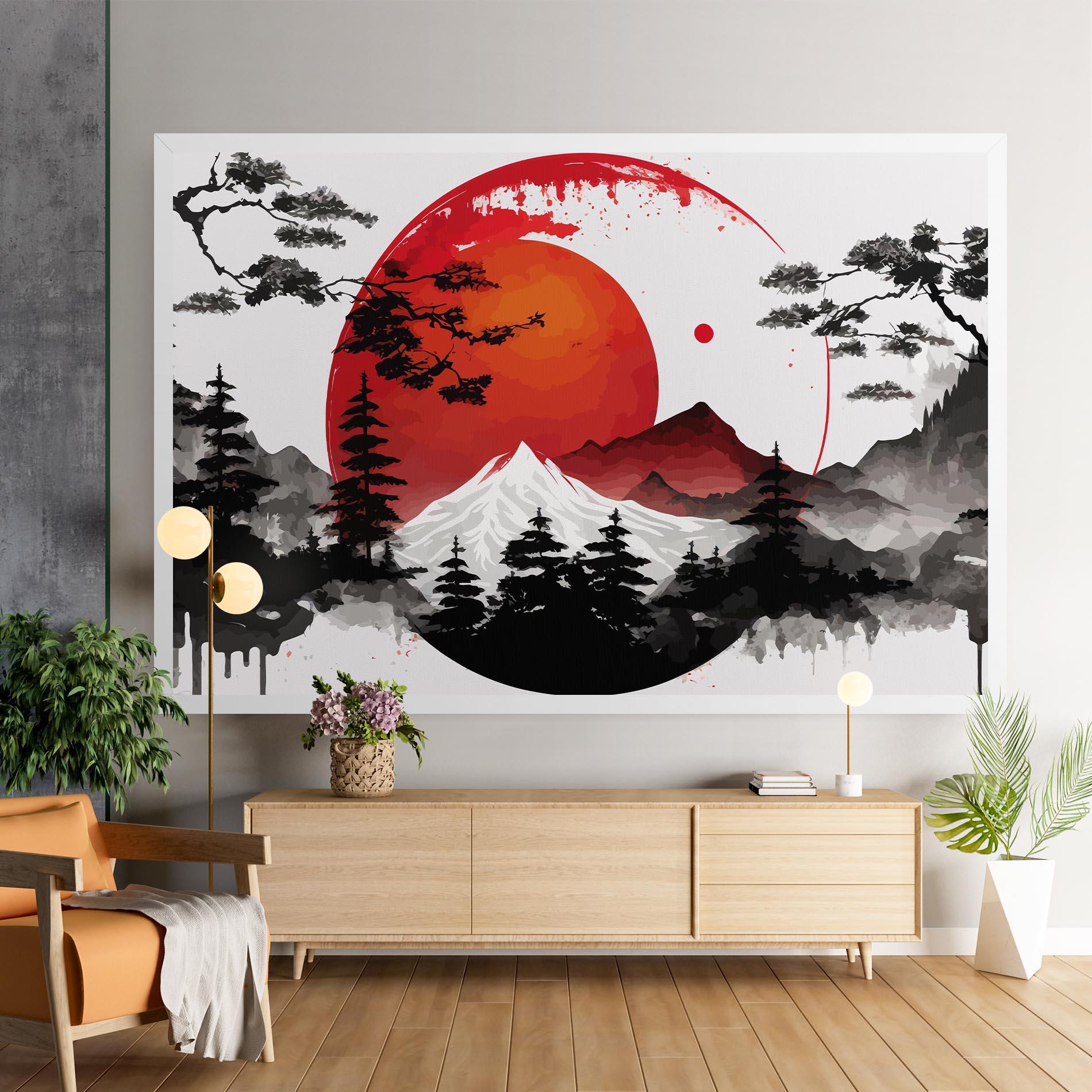 Leinwandbild Yin Yang Mountain mockup 9