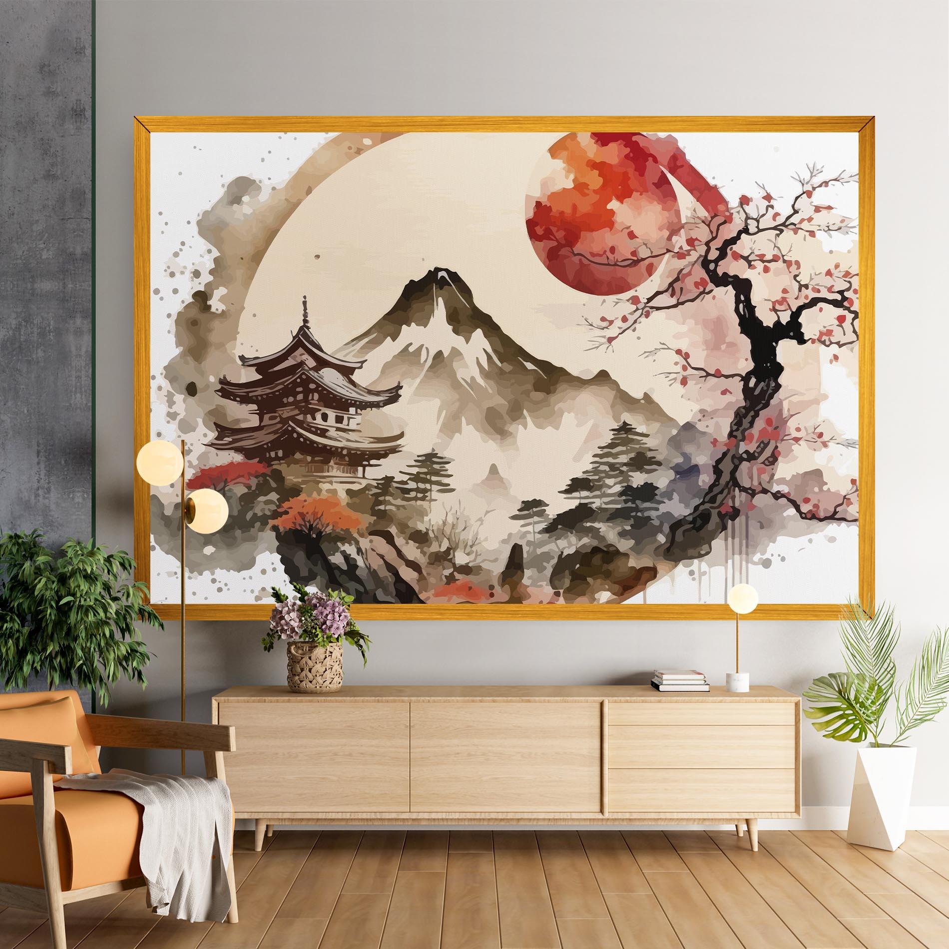 Leinwandbild Asiatic Blossom View mockup 9