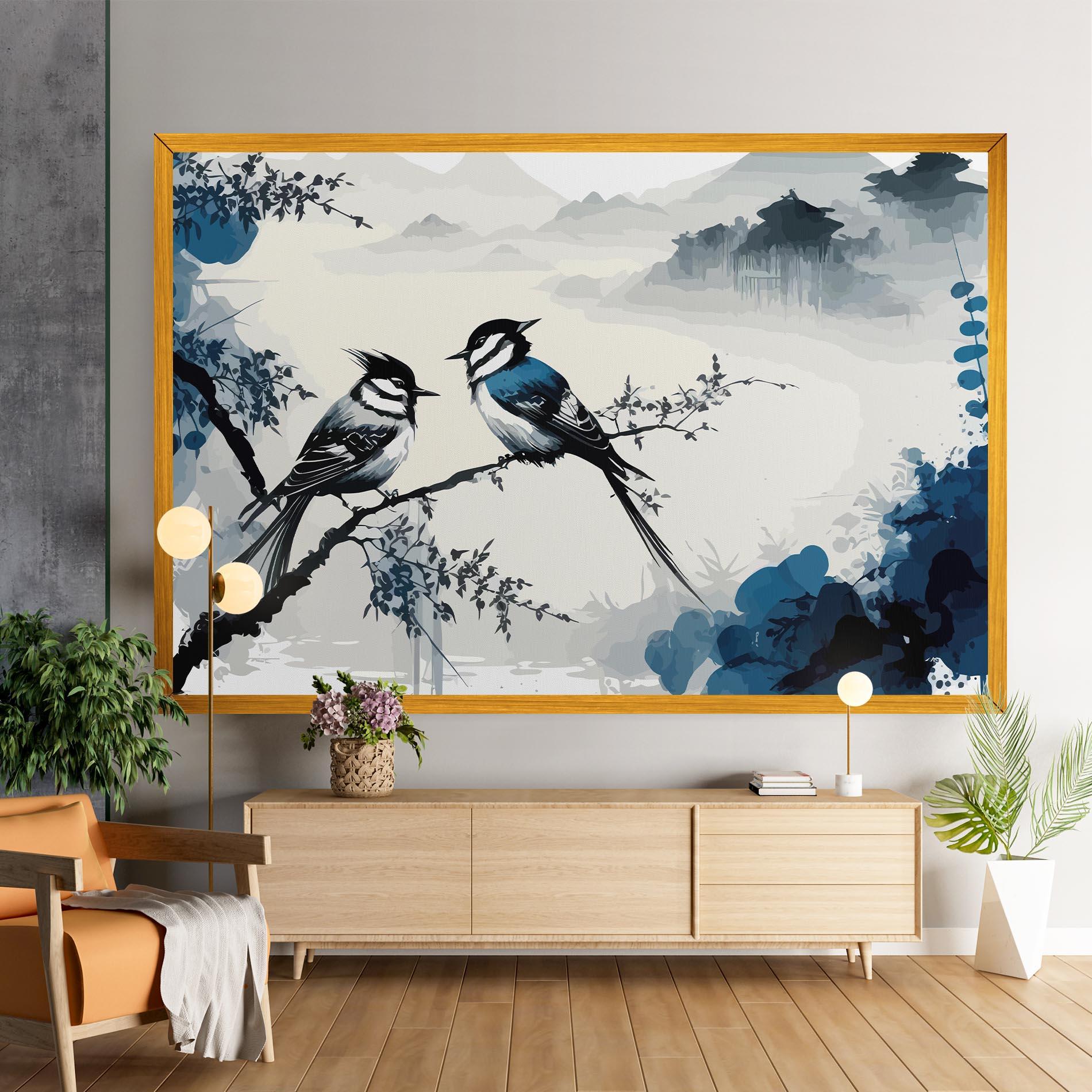 Leinwandbild Asiatic Blue Bird mockup 9