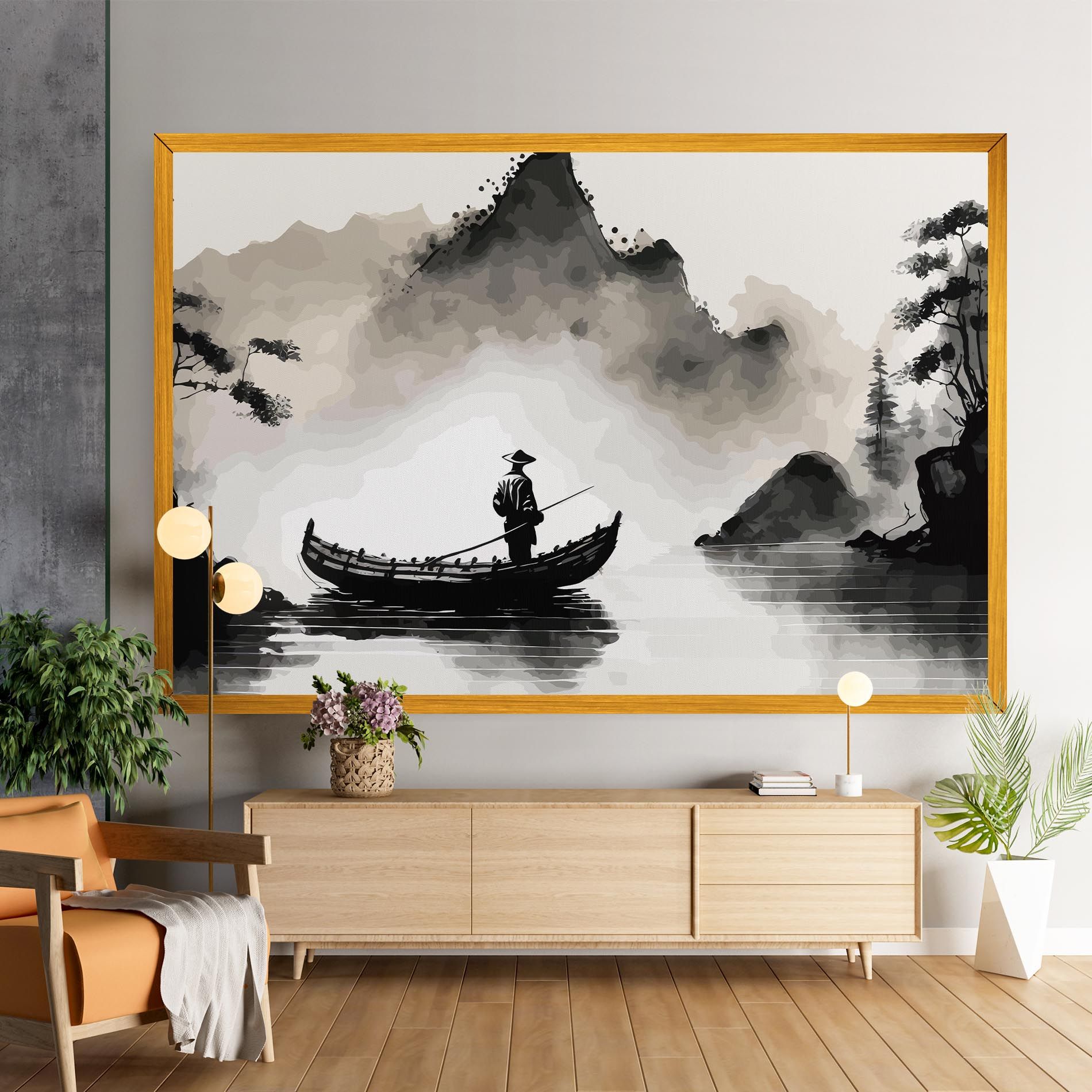 Black Ink Boat mockup 9