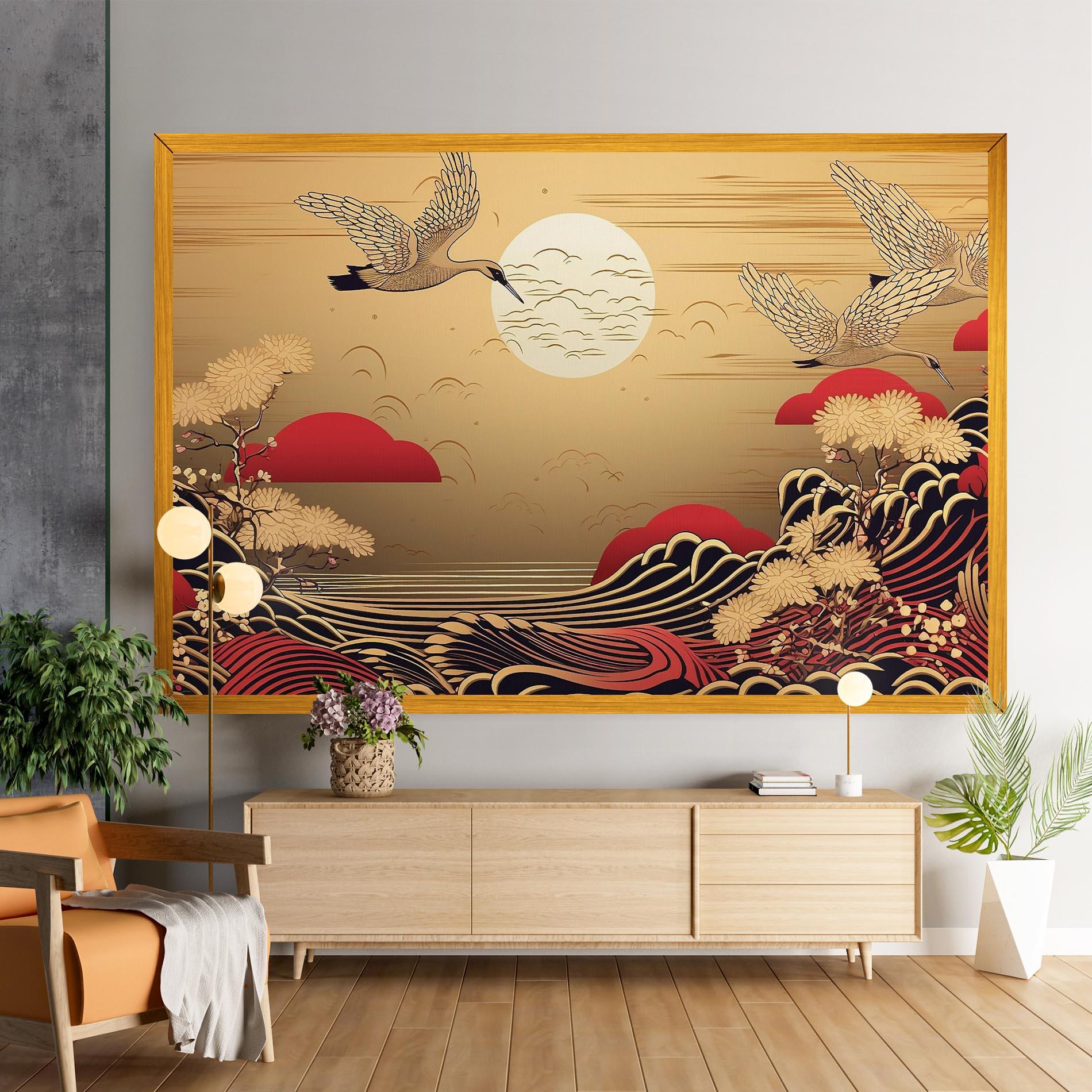 Leinwandbild Chinese Wind Art mockup 9