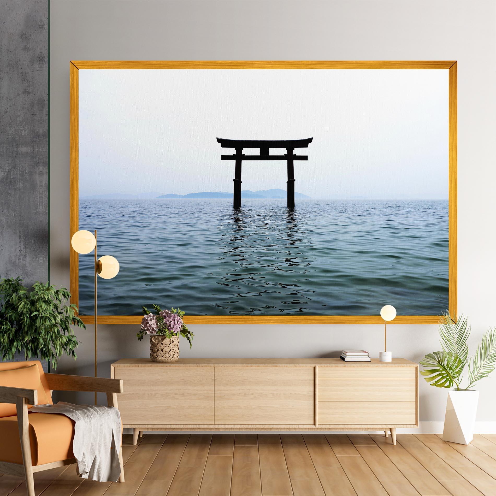 Leinwandbild Japan Lake Gate mockup 9