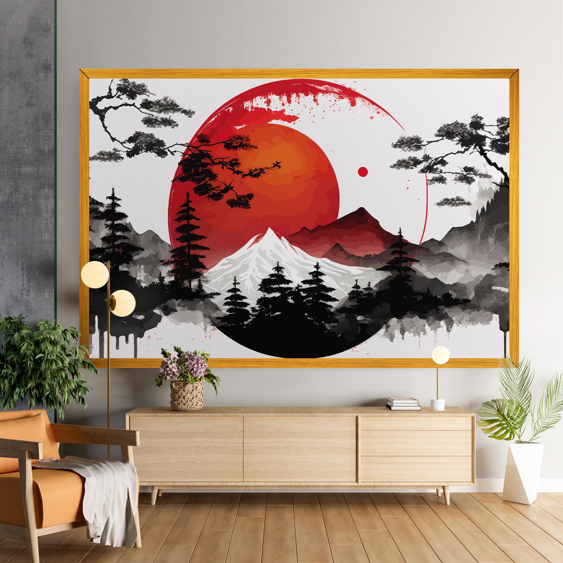 Leinwandbild Yin Yang Mountain mockup 9