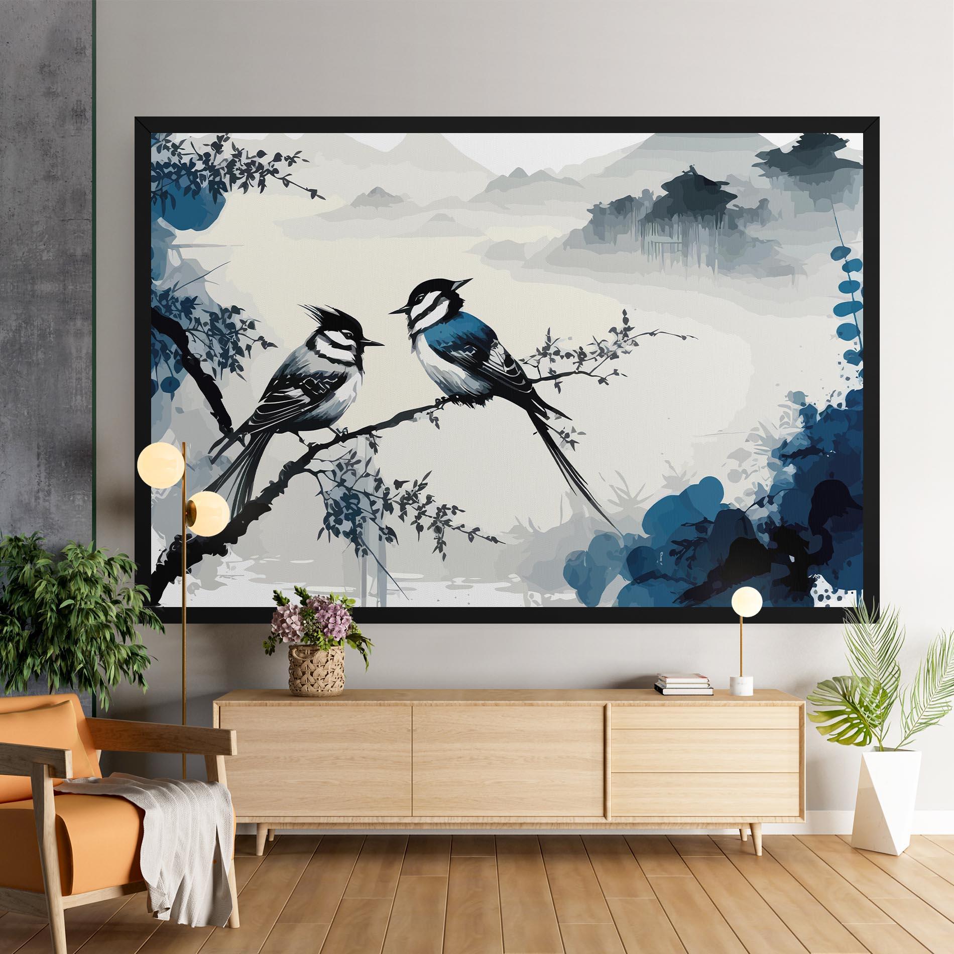 Leinwandbild Asiatic Blue Bird mockup 9