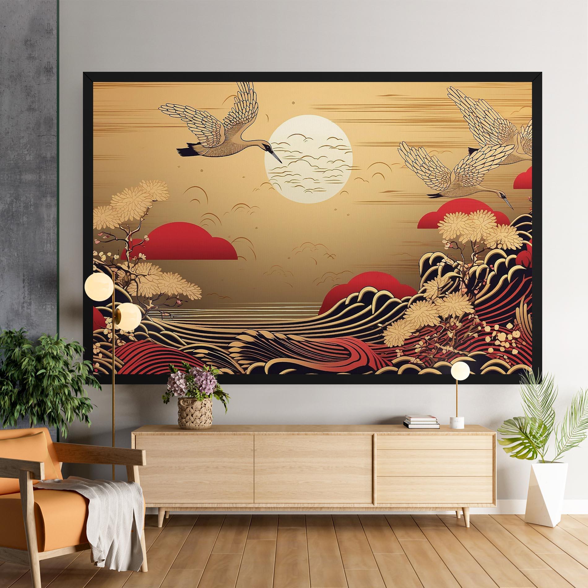 Leinwandbild Chinese Wind Art mockup 9