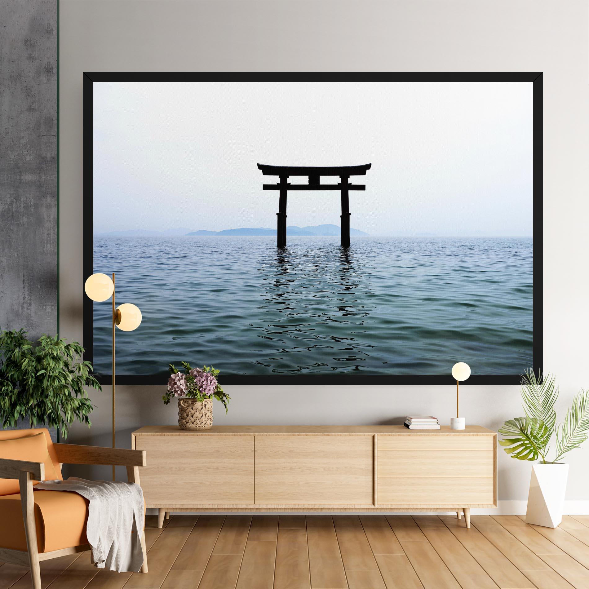 Leinwandbild Japan Lake Gate mockup 9
