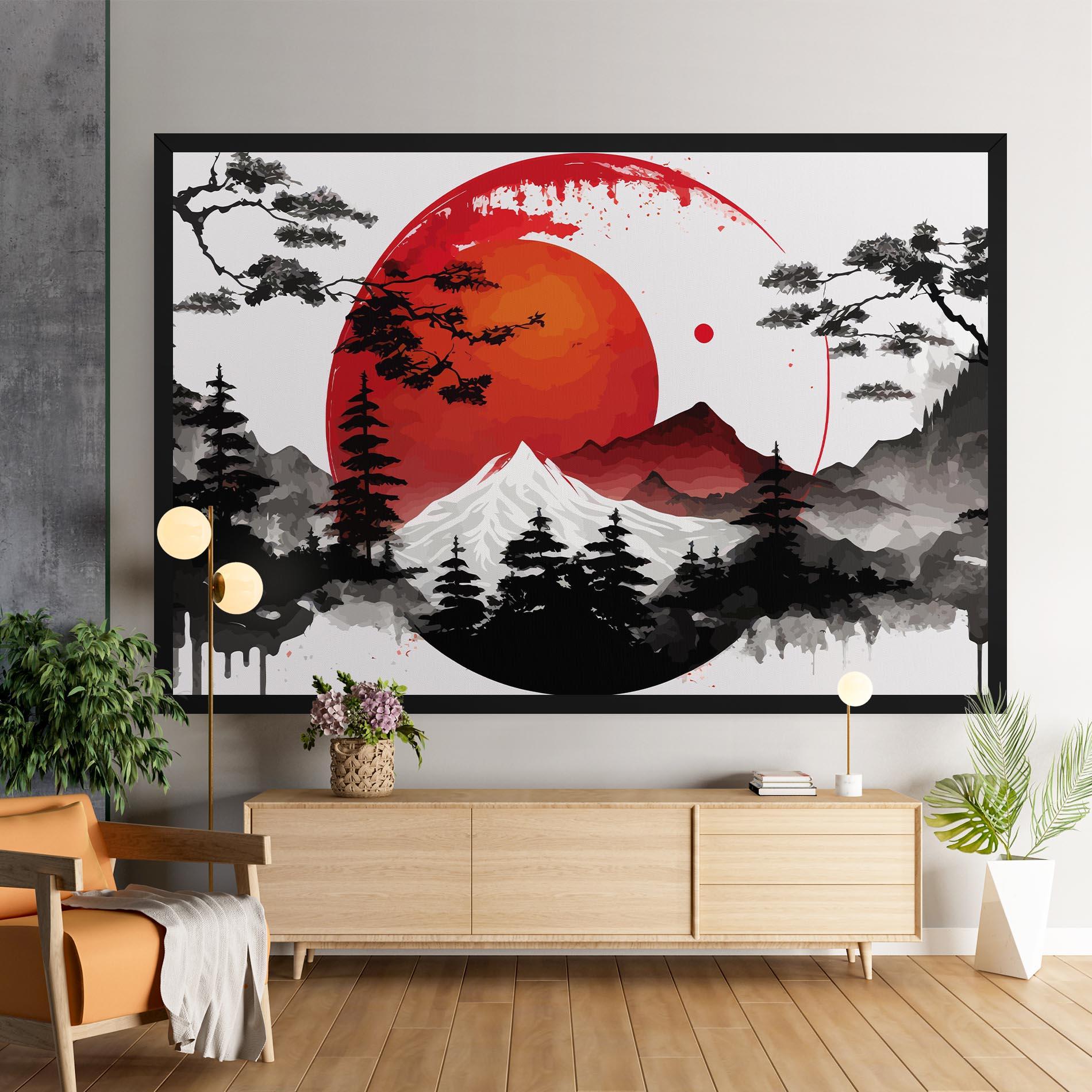 Leinwandbild Yin Yang Mountain mockup 9