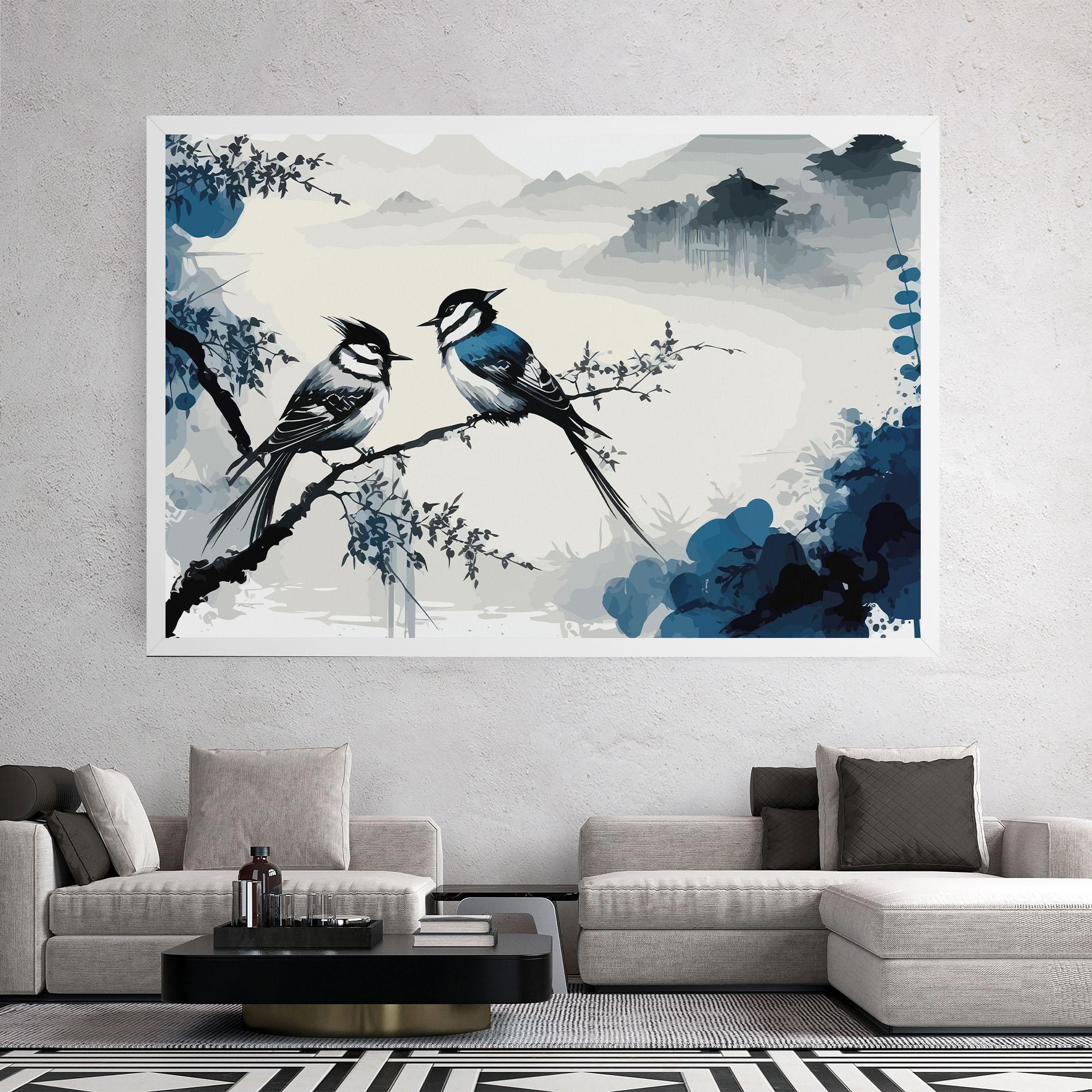 Leinwandbild Asiatic Blue Bird mockup 2